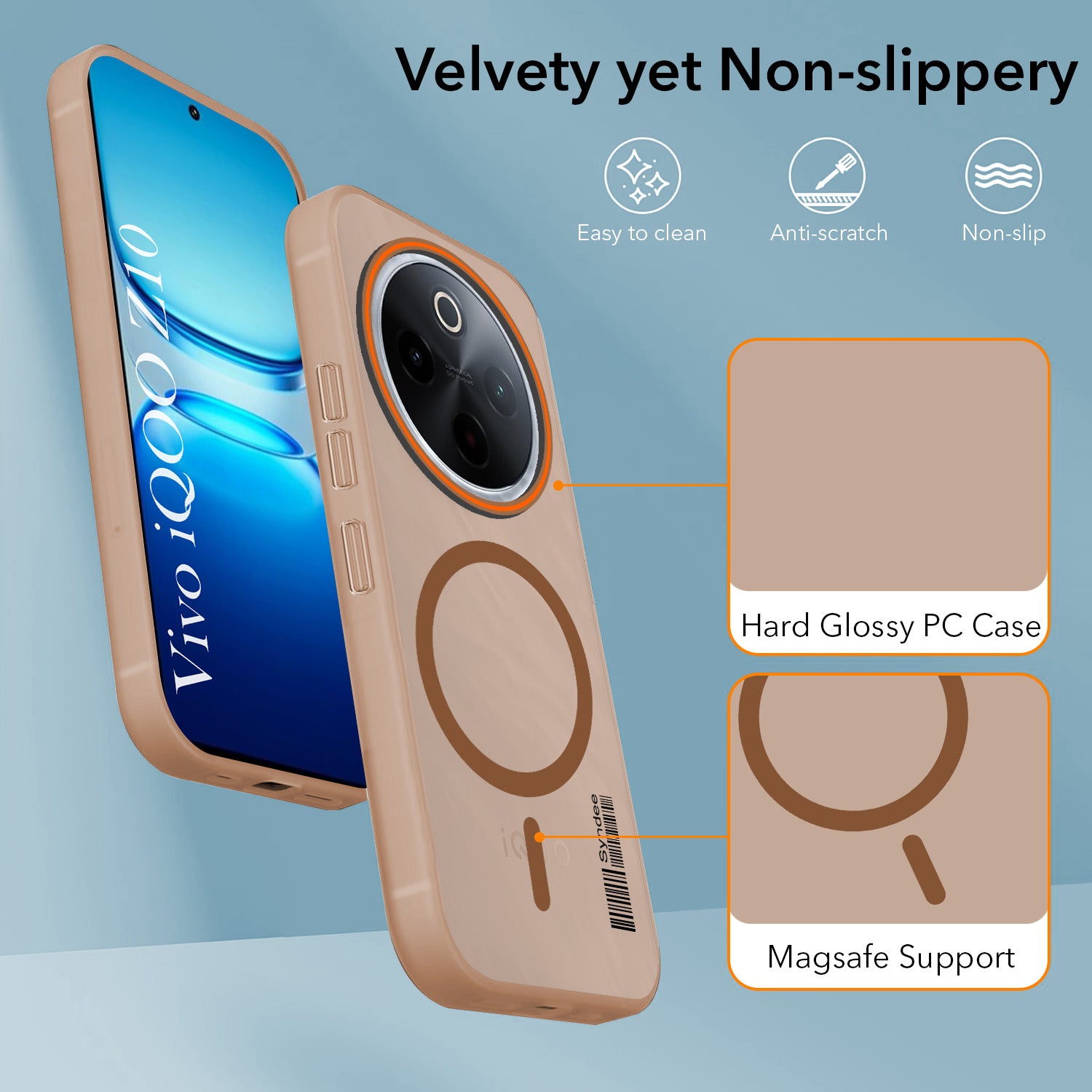 For Vivo iQOO Z10 Back Cover Case (Soft Touch | Camera Bump Protection | MagSafe Compatible | Matte Finish)