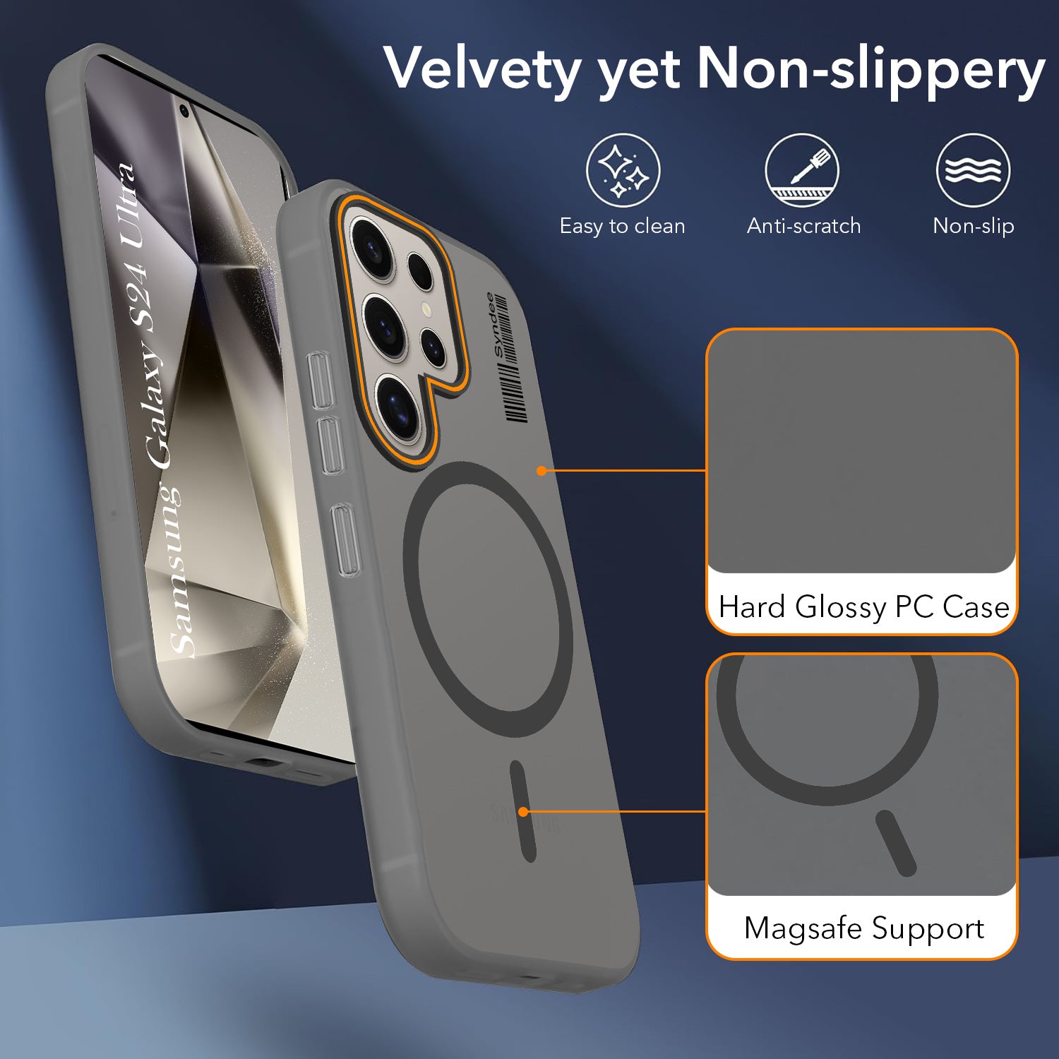 For Samsung Galaxy S24 Ultra Back Cover Case (Soft Touch | Camera Bump Protection | MagSafe Compatible | Matte Finish)