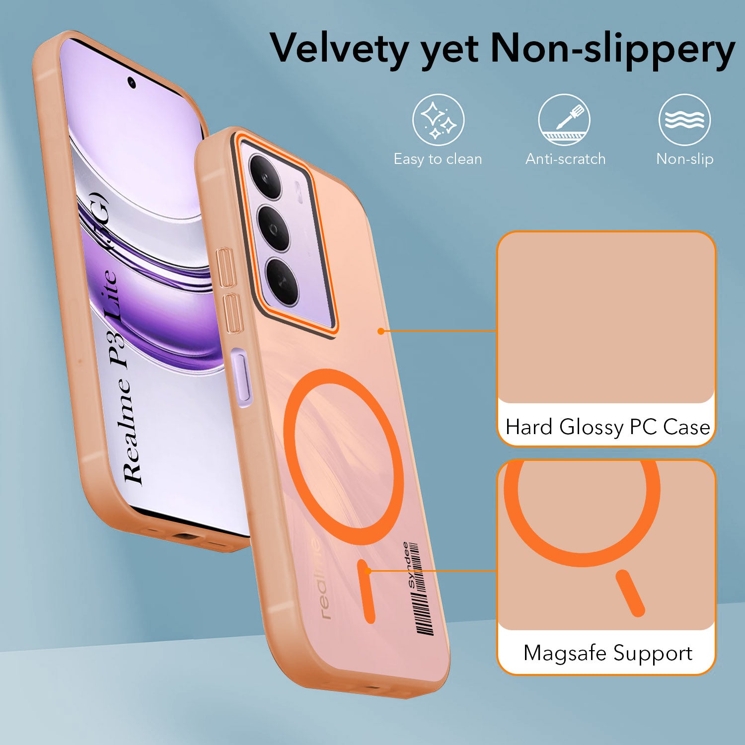 For Realme P3 lite Back Cover Case (Soft Touch | Camera Bump Protection | MagSafe Compatible | Matte Finish)