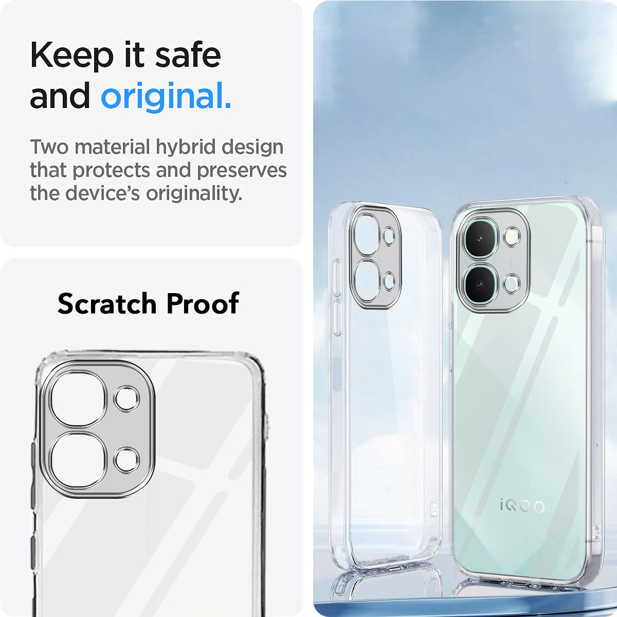 For Vivo iQOO Z11x 5G Back Cover Case Silicone (Clear Shockproof Case with Camera Protection | Soft and Flexible | Transparent)