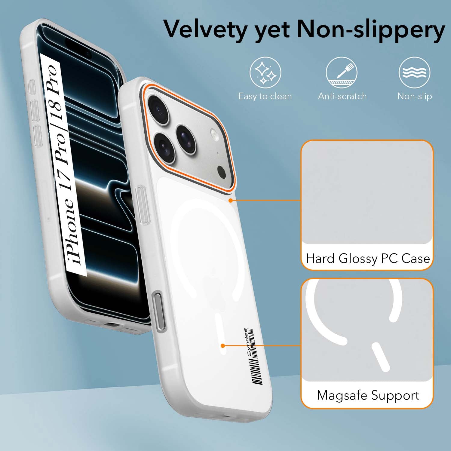 For iPhone 17 Pro | iPhone 18 Pro Back Cover Case (Soft Touch | Camera Bump Protection | MagSafe Compatible | Matte Finish)