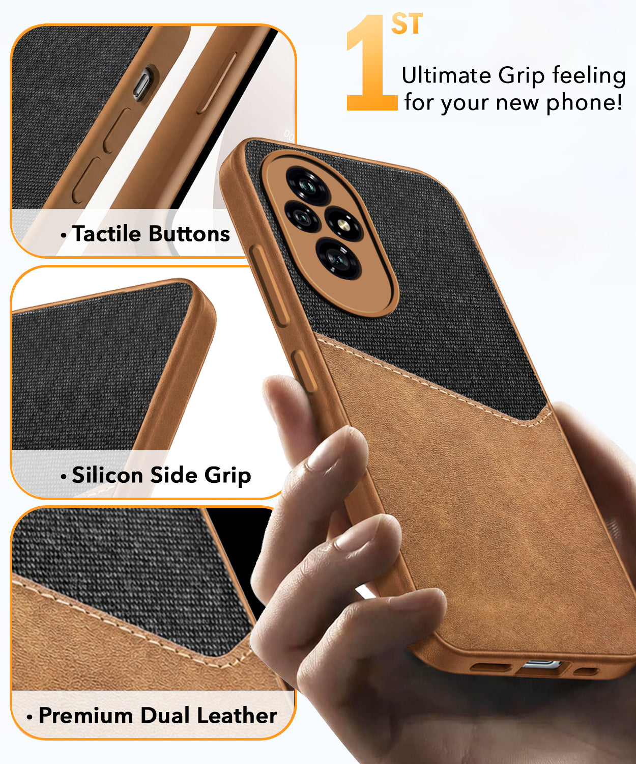 For Honor 200 5G Back Cover Case (Dual PU Leather Stitch | Professional Minimalist | Soft and Flexible)