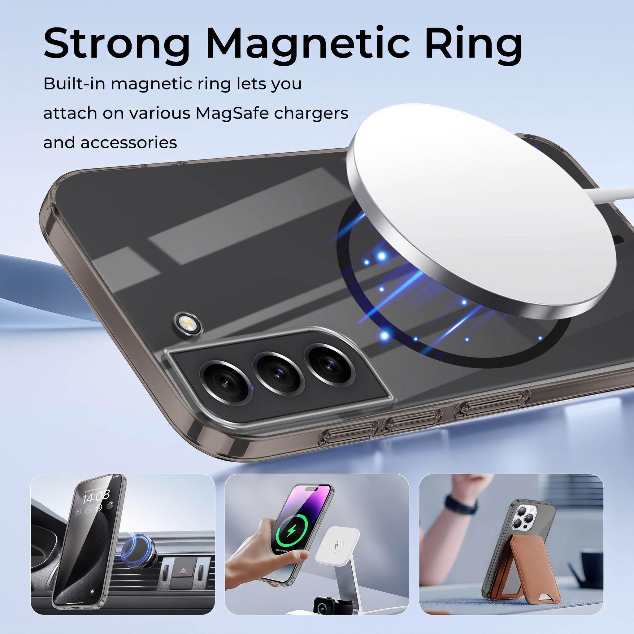 For Samsung Galaxy S21 5G | S21 4G Back Case Cover Crystal Anti Yellow (Unbreakable PC | MagSafe Wireless Charging Support |Camera Protection Bump)