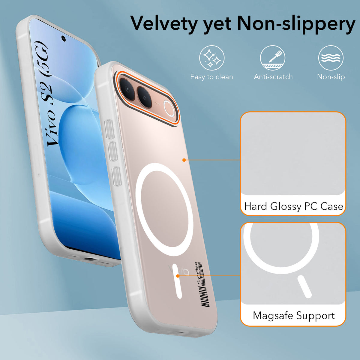 For Vivo S2 5G Back Cover Case (Soft Touch | Camera Bump Protection | MagSafe Compatible | Matte Finish)