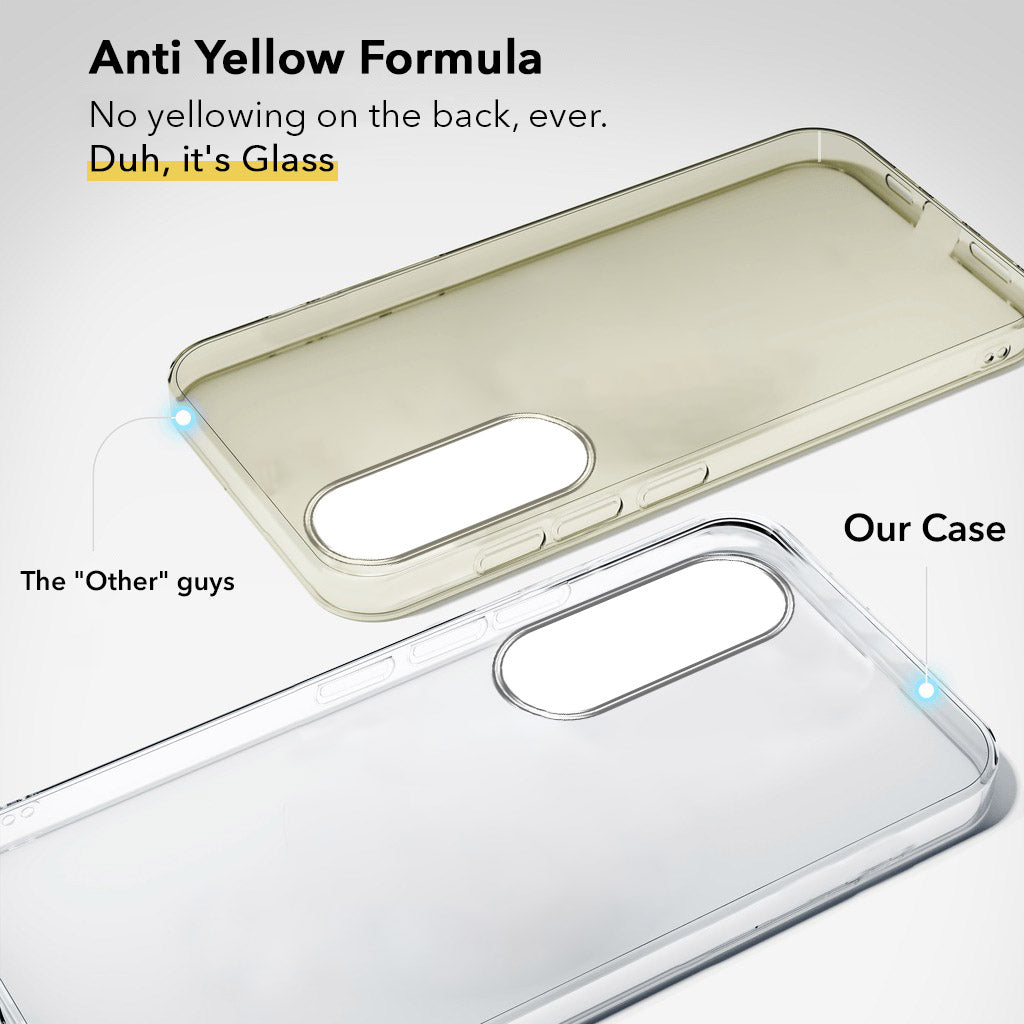 For Vivo V70 FE 5G Back Cover Case Lifetime Anti-Yellow Clear (Sleek Hard Crystal | Shockproof and Camera Protection)
