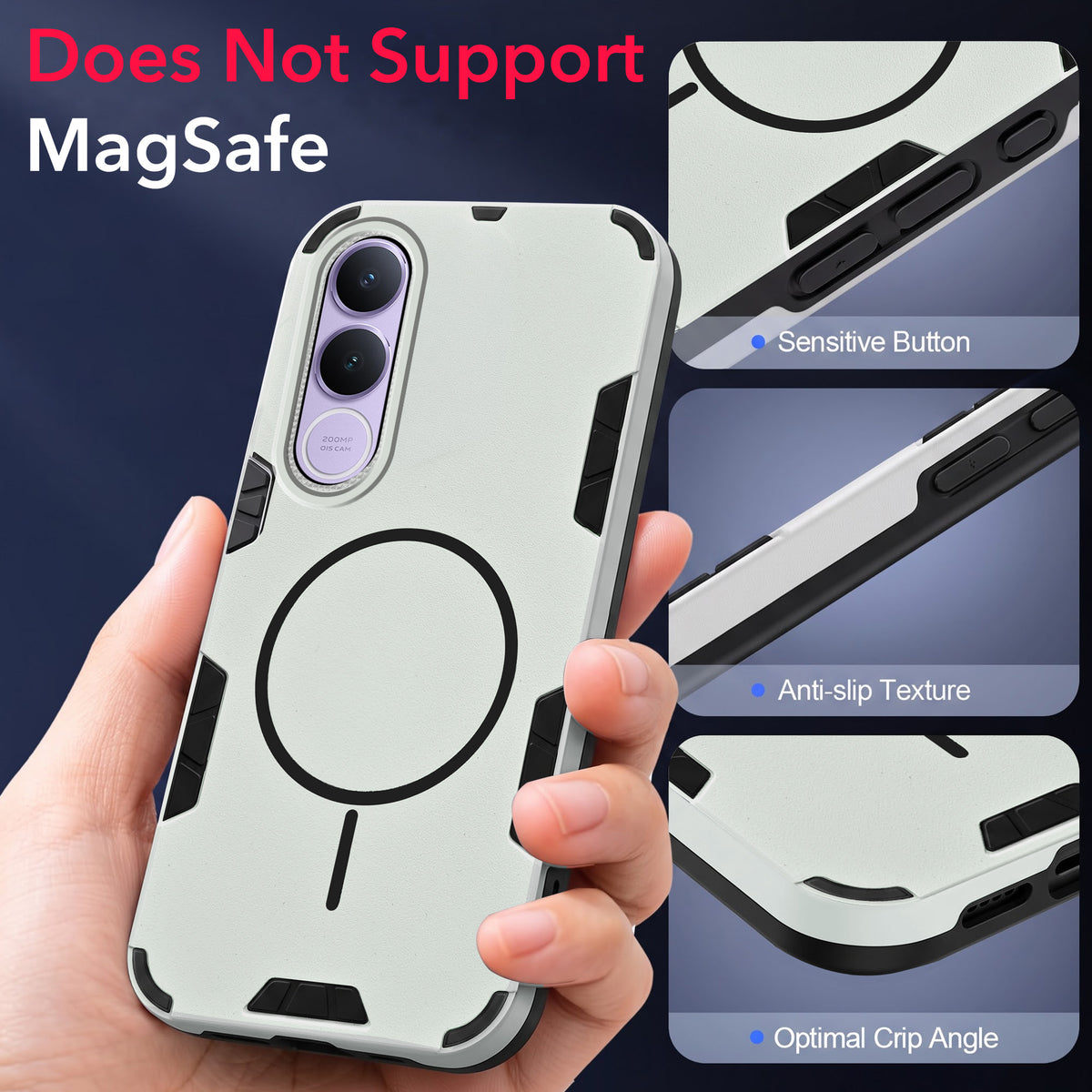 For Vivo V70 FE 5G Back Cover Case (Slim Hybrid Armor | Shockproof Camera Protection | Rugged Dual Layer)