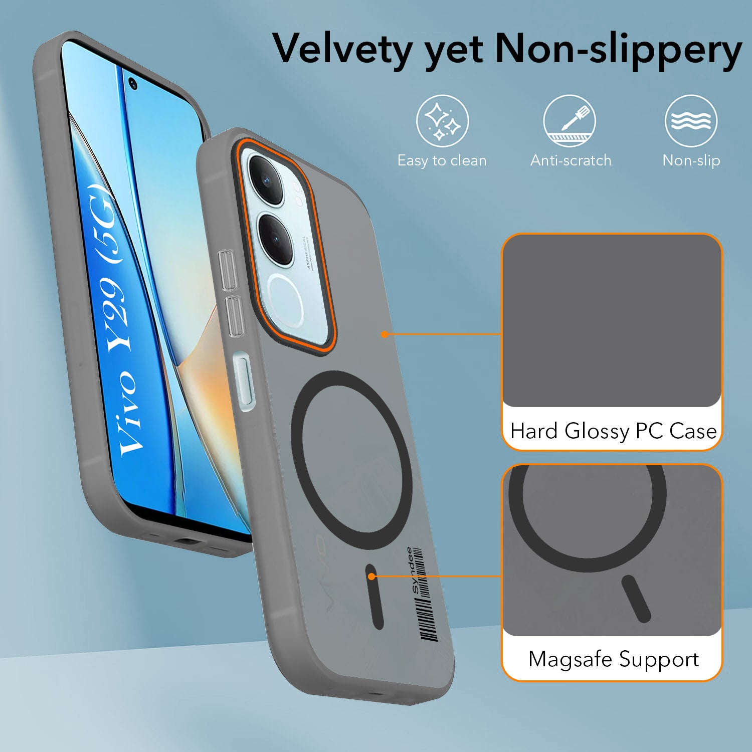 For Vivo Y29 Back Cover Case (Soft Touch | Camera Bump Protection | MagSafe Compatible | Matte Finish)