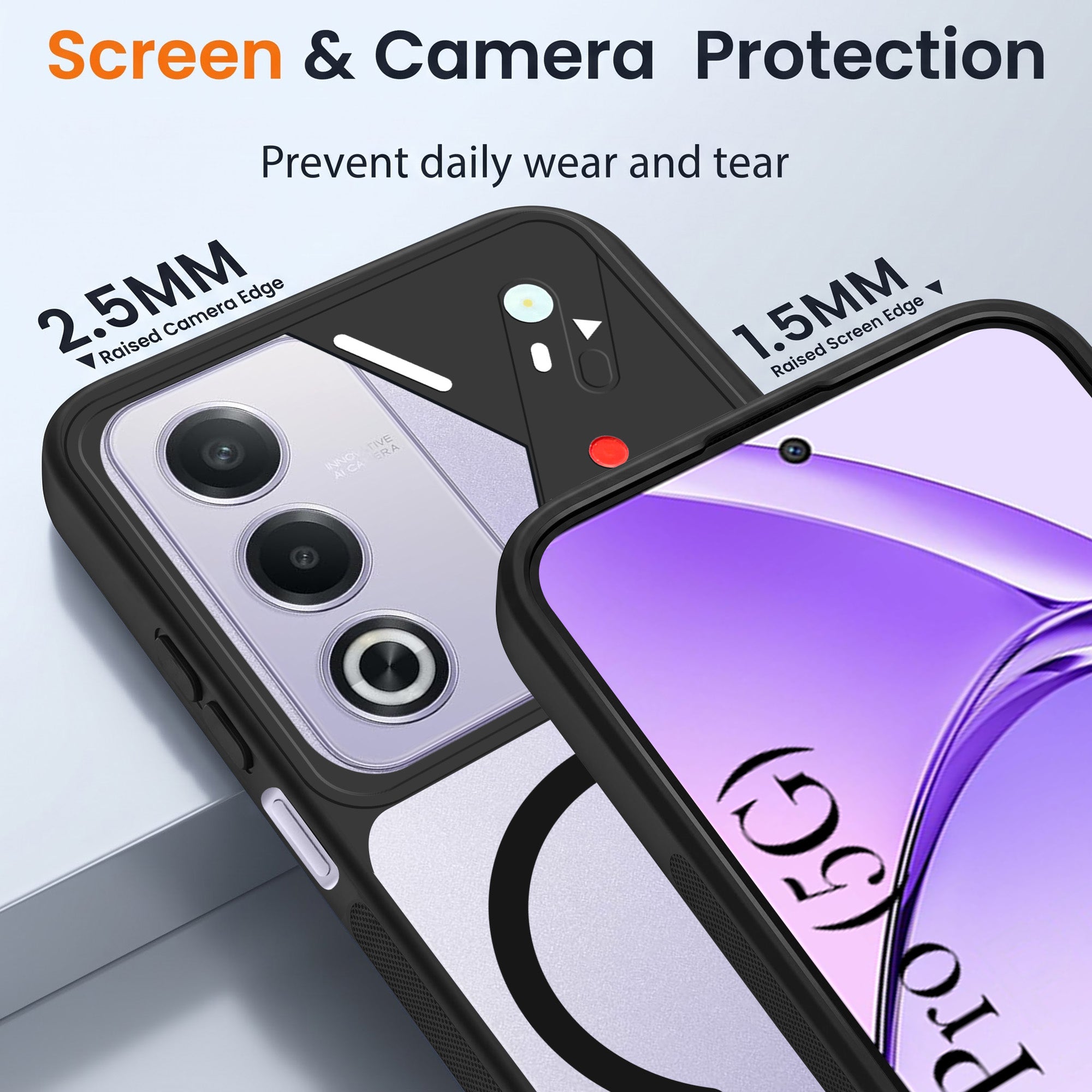 For Oppo A3 Pro 5G Back Cover Case Lifetime Anti-Yellow Clear (Camera Protection | Side Grip | Wireless MagSafe Compatible)