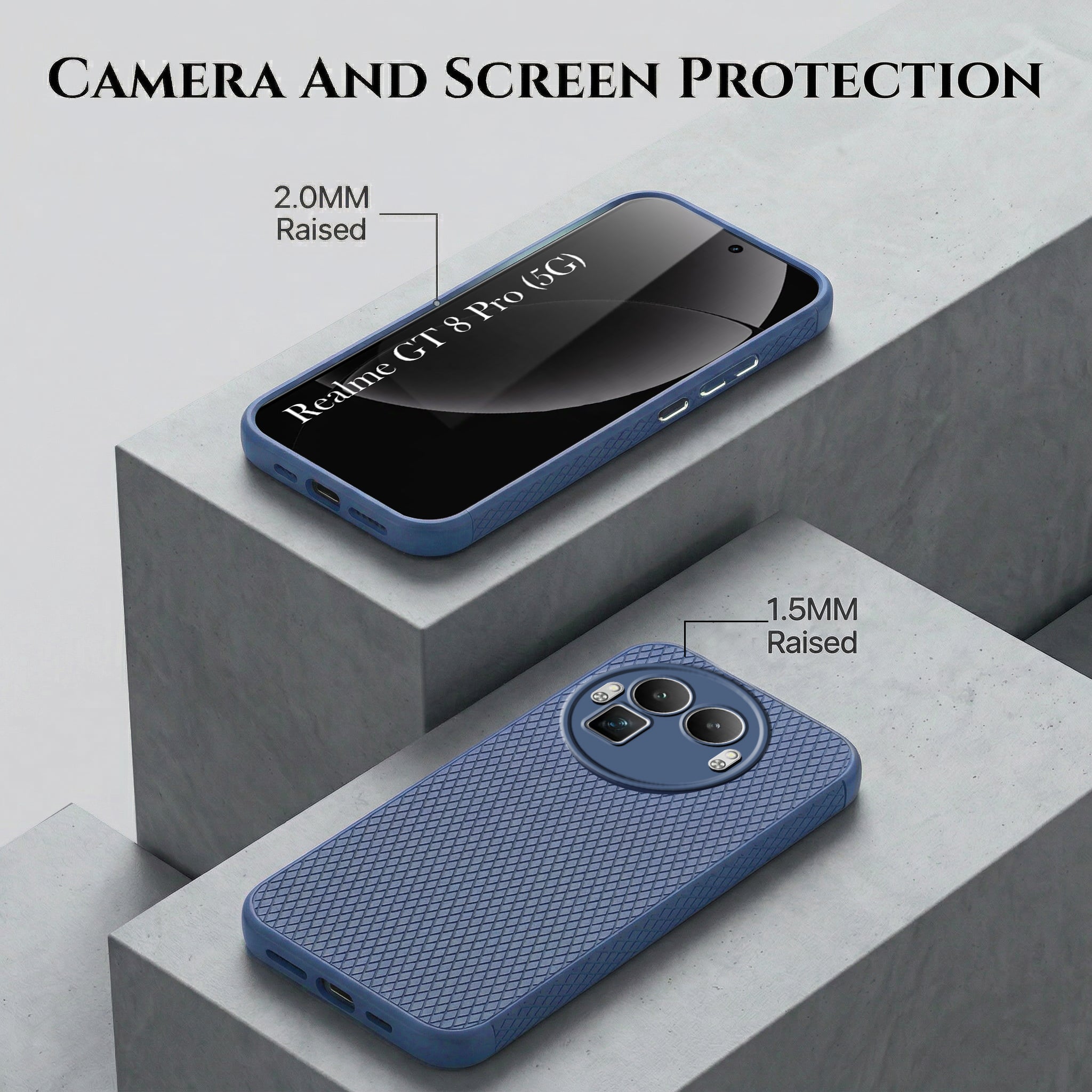 For Realme GT 8 Pro Combo with Back Cover and 9H Tempered Glass (Liquid Silicone | Camera Protection | Oleophobic Coating Screen Glass)