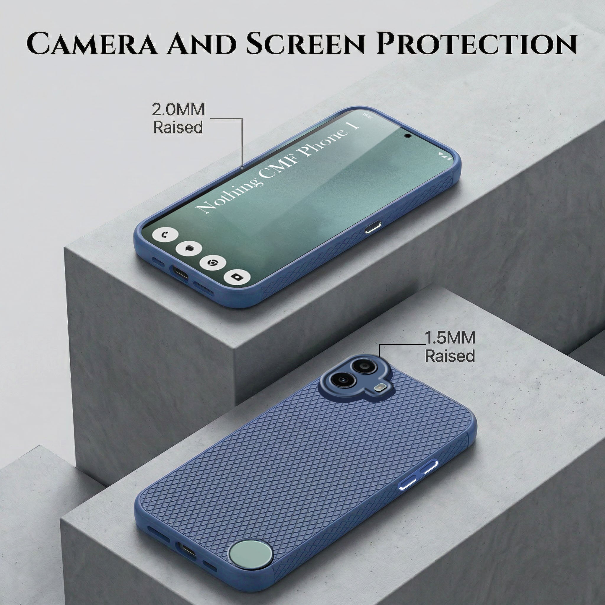 For Nothing CMF Phone 1 Combo with Back Cover and 9H Tempered Glass (Liquid Silicone | Camera Protection | Oleophobic Coating Screen Glass)