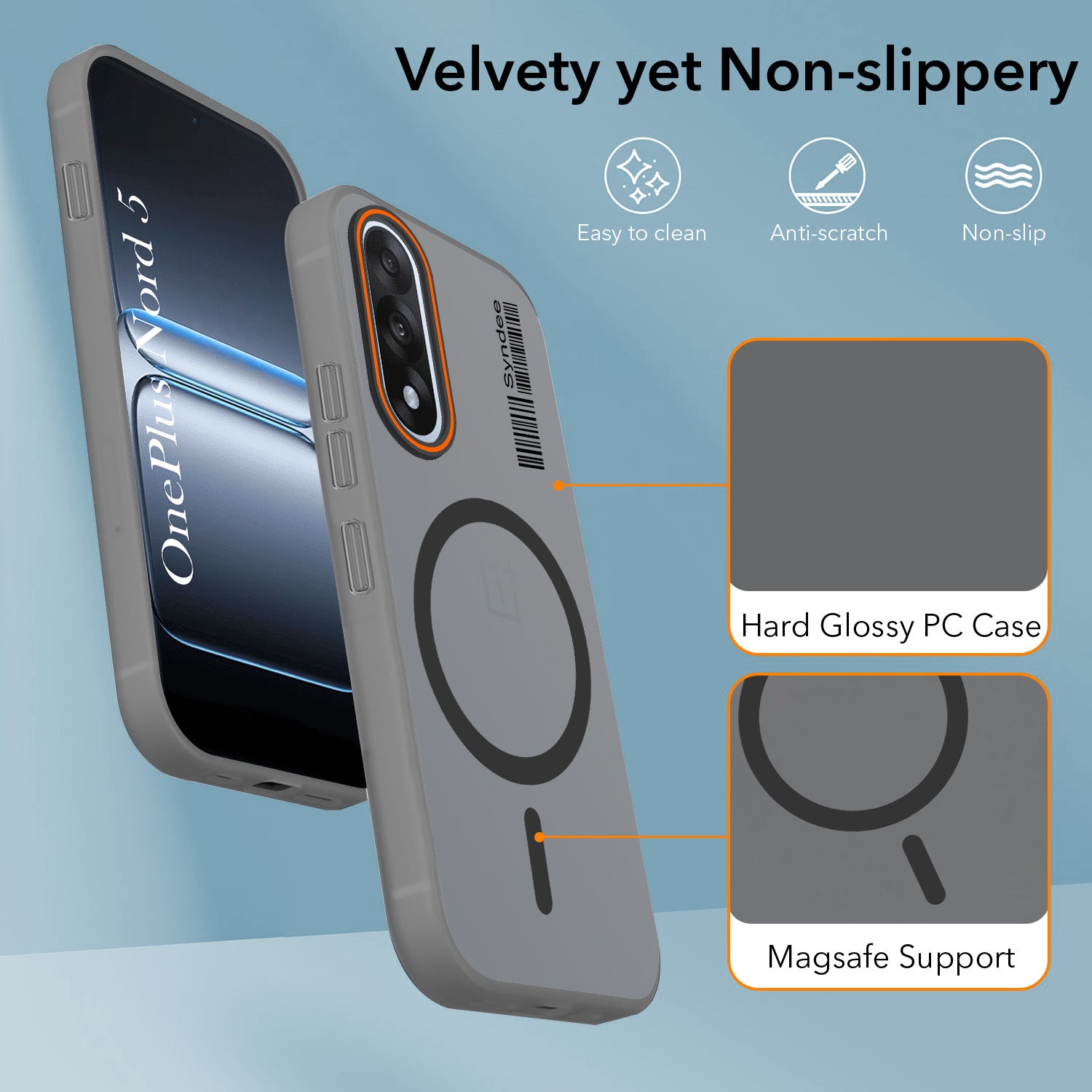For Oneplus Nord 5 Back Cover Case (Soft Touch | Camera Bump Protection | MagSafe Compatible | Matte Finish)