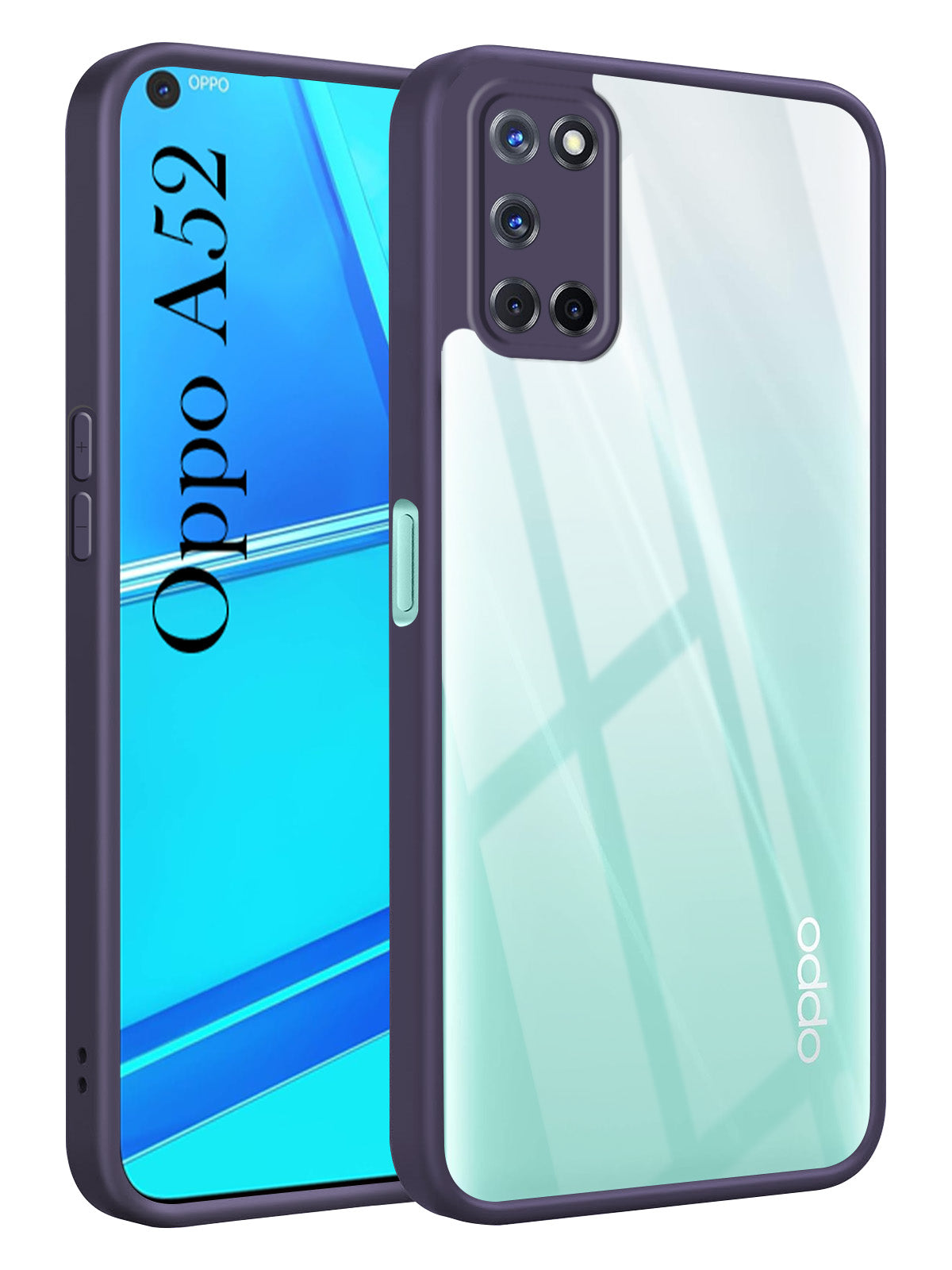For Oppo A52 Back Cover Case Ultra-Hybrid (Lifetime Anti Yellow | Anti Scratch | Crystal Clear Shockproof)