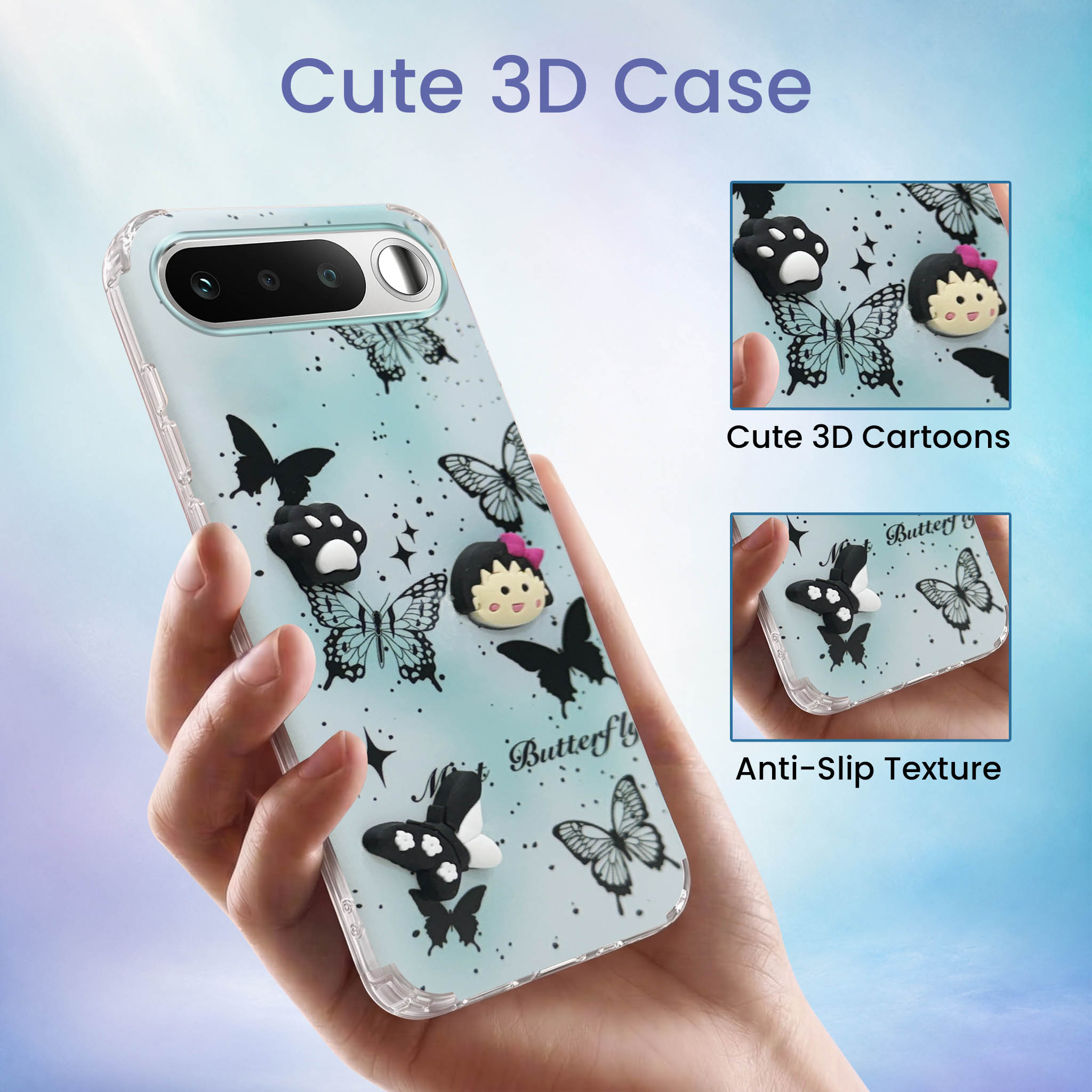 For Realme 16 Back Cover Case (3D Cute Cartoons | Hard Back Side Soft | Matte Premium Finish | HD Printing)
