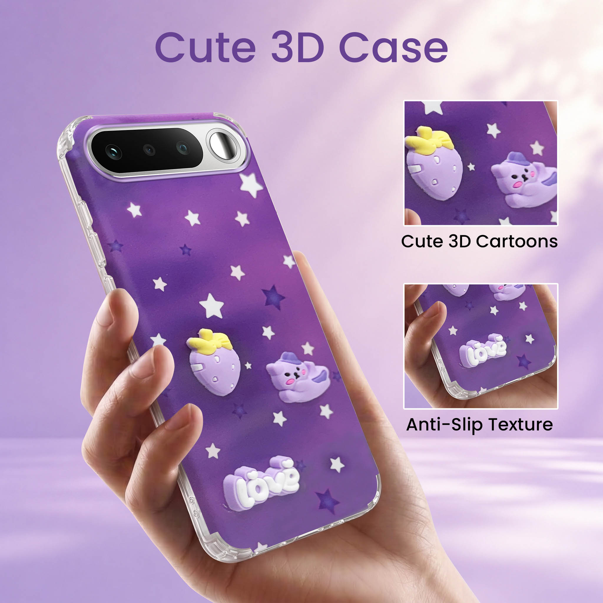 For Realme 16 Back Cover Case (3D Cute Cartoons | Hard Back Side Soft | Matte Premium Finish | HD Printing)