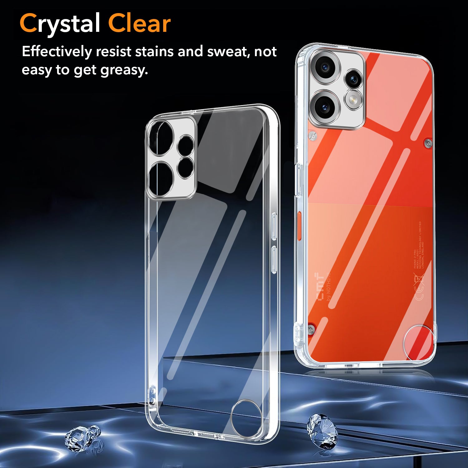 For Nothing CMF Phone 2 Pro Back Cover Case (Hybrid Crystal panel with Side Soft PU | Camera Protection | HD Clear Shockproof)