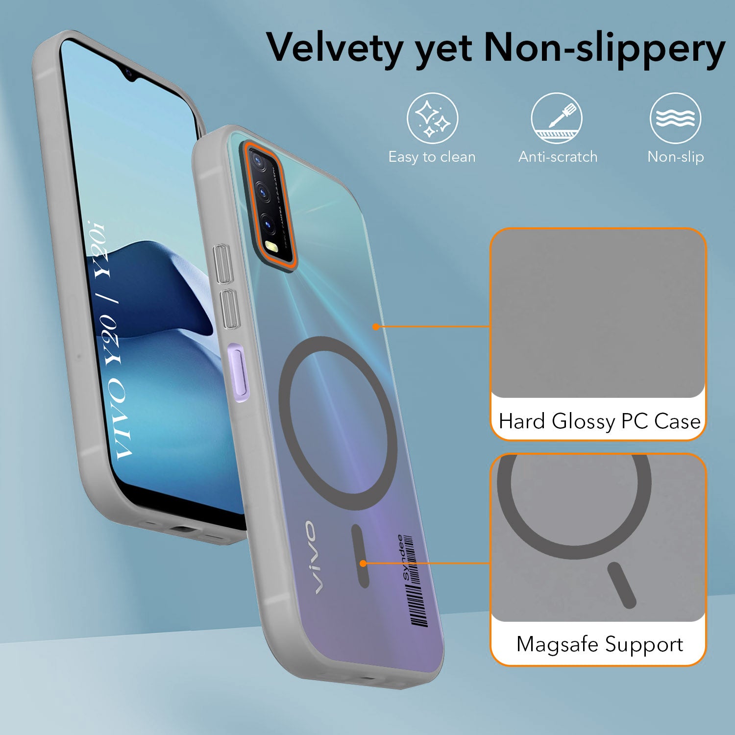 For Vivo Y20 | Y20i Back Cover Case (Soft Touch | Camera Bump Protection | MagSafe Compatible | Matte Finish)