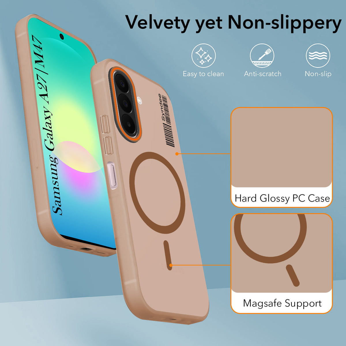 For Samsung Galaxy A27 5G | Samsung M47 5G Back Cover Case (Soft Touch | Camera Bump Protection | MagSafe Compatible | Matte Finish)