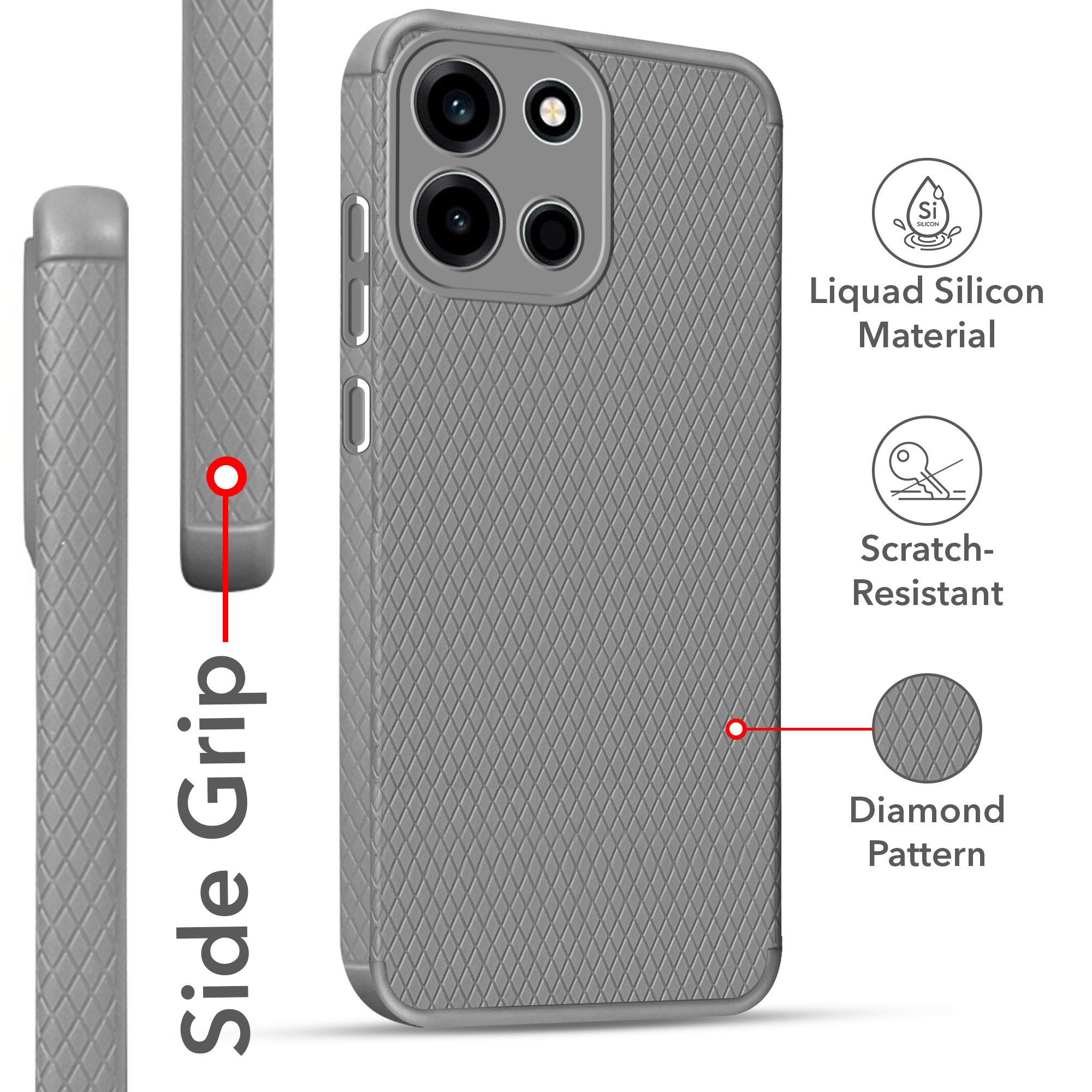 For Oneplus Nord 6 Back Cover Case Liquid Silicone (Camera Protection | Side Grip Texture | Soft and Flexible)
