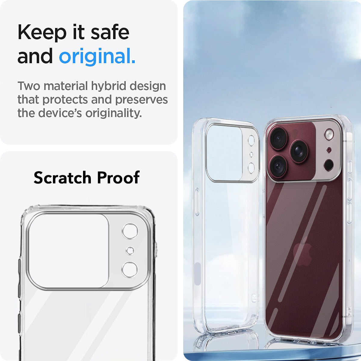 For Apple iPhone 18 Pro Back Cover Case Silicone (Clear Shockproof Case with Camera Protection | Soft and Flexible | Transparent)