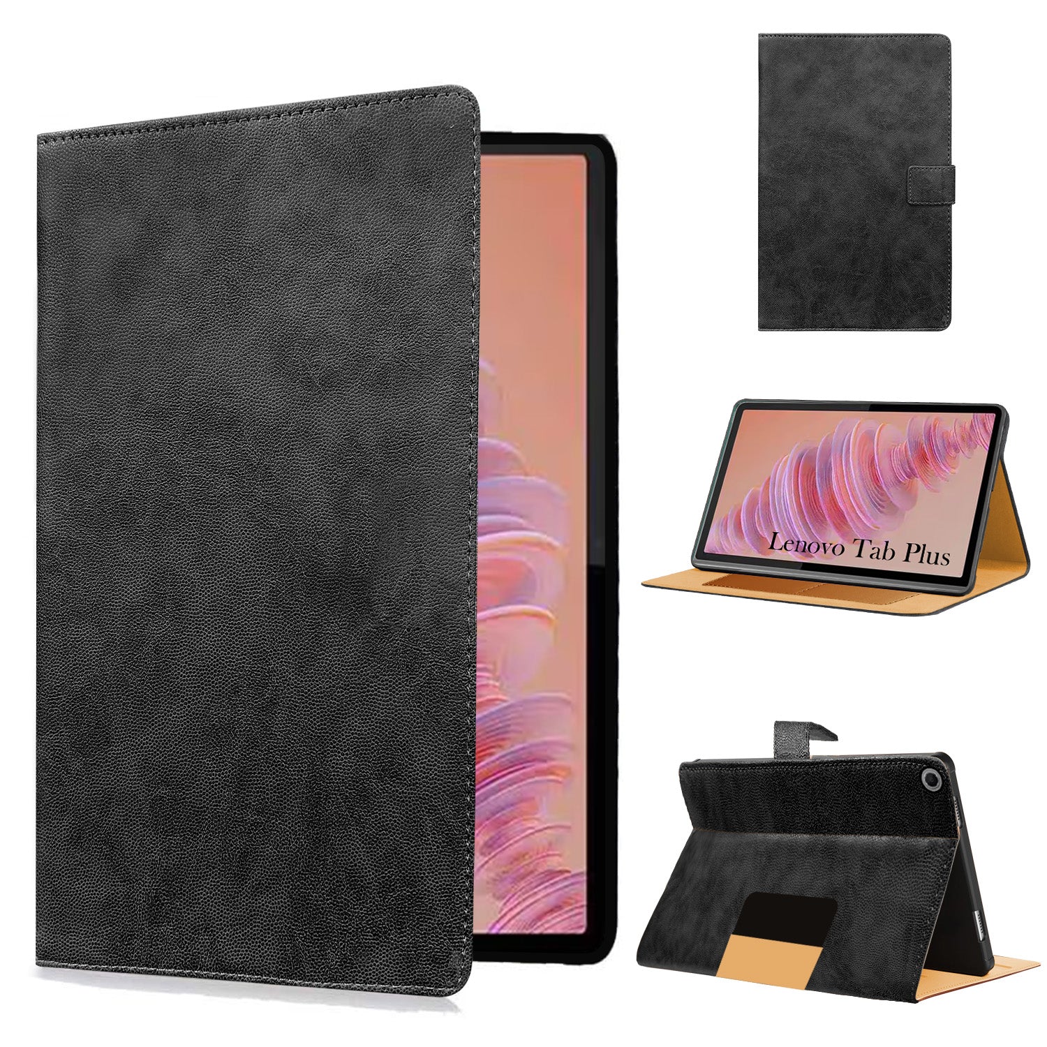 For Lenovo Tab Plus 11.5 Inch TB351FU Flip Cover Folio Cover (PU Leather | Multi-Angle Smart Stand | Card Storage Slots | Silicone Back Pouch)