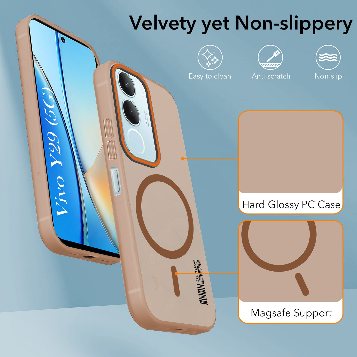 For Vivo Y29 Back Cover Case (Soft Touch | Camera Bump Protection | MagSafe Compatible | Matte Finish)
