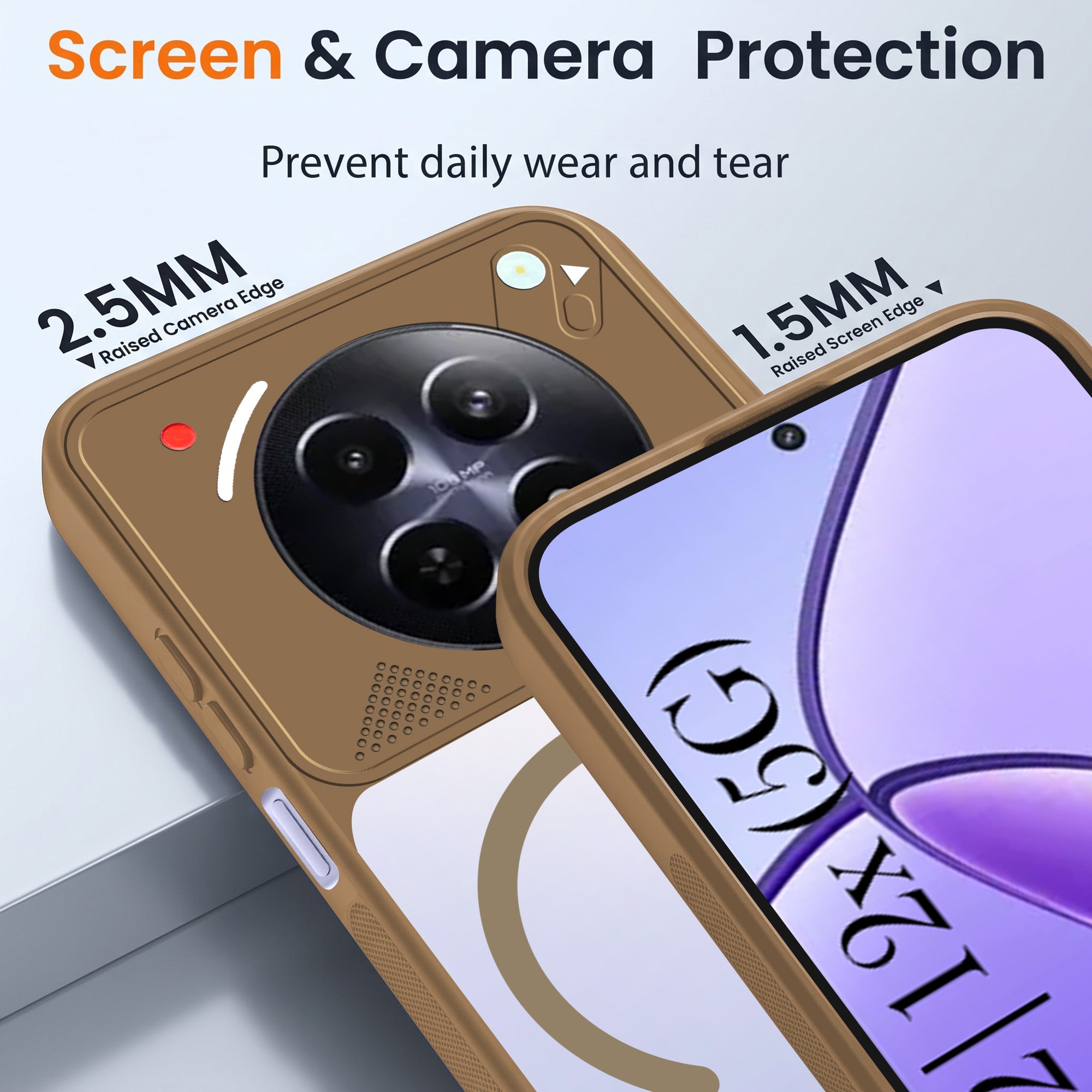 For Realme 12 | Realme 12X Back Cover Case Lifetime Anti-Yellow Clear (Camera Protection | Side Grip | Wireless MagSafe Compatible)