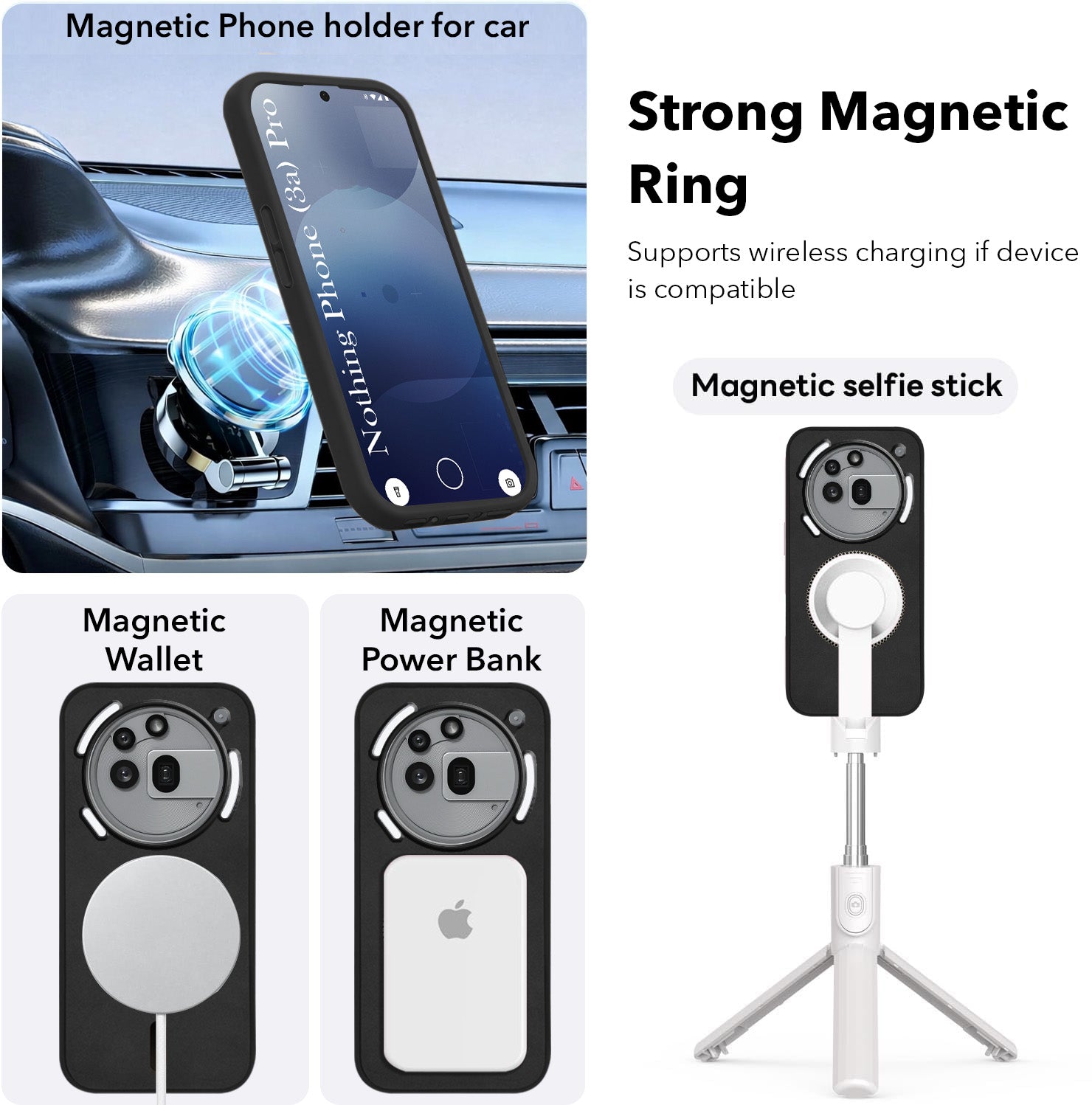 For Nothing Phone 3A Pro 5G Back Cover Case Leather Finish (MagSafe Compatible Wireless Charging | Soft Touch | Camera Bump Protection)