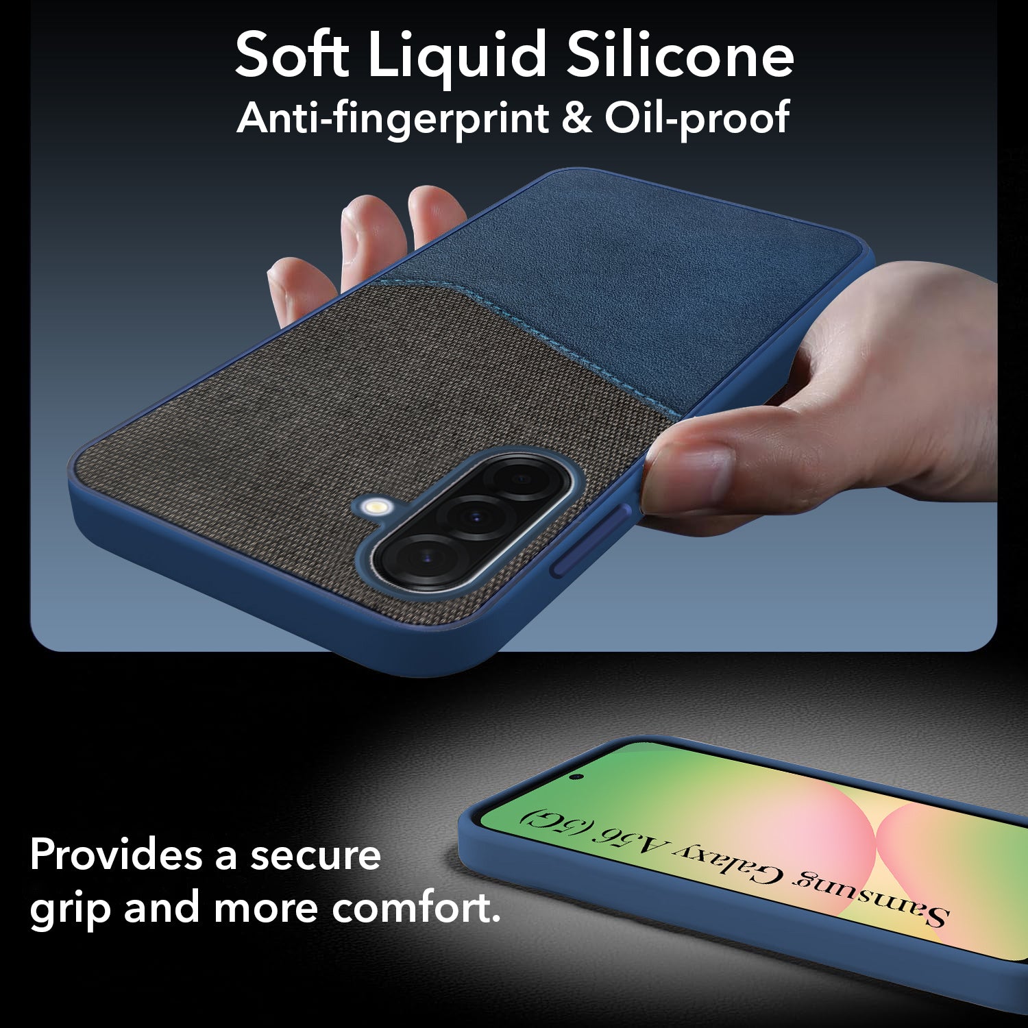 For Samsung Galaxy A56 Back Cover Case (Dual PU Leather Stitch | Professional Minimalist | Soft and Flexible)