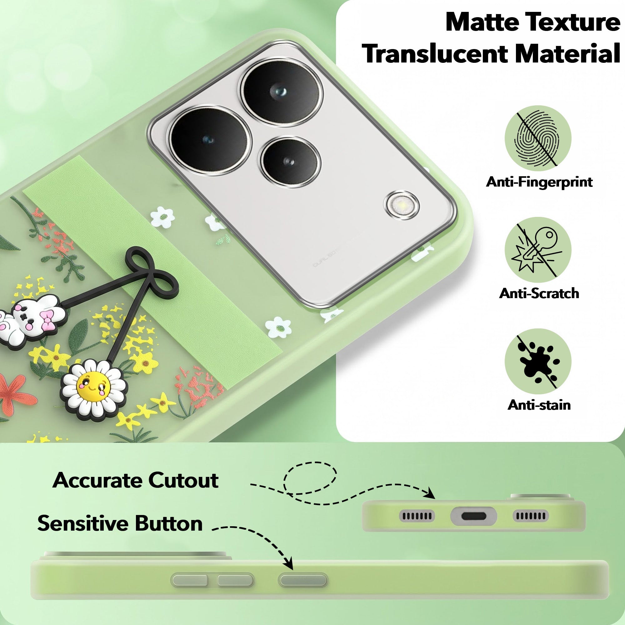 For Realme P4 Pro Back Cover Case (3D Cute Cartoons | Hard Back Side Soft | Matte Premium Finish | HD Printing)