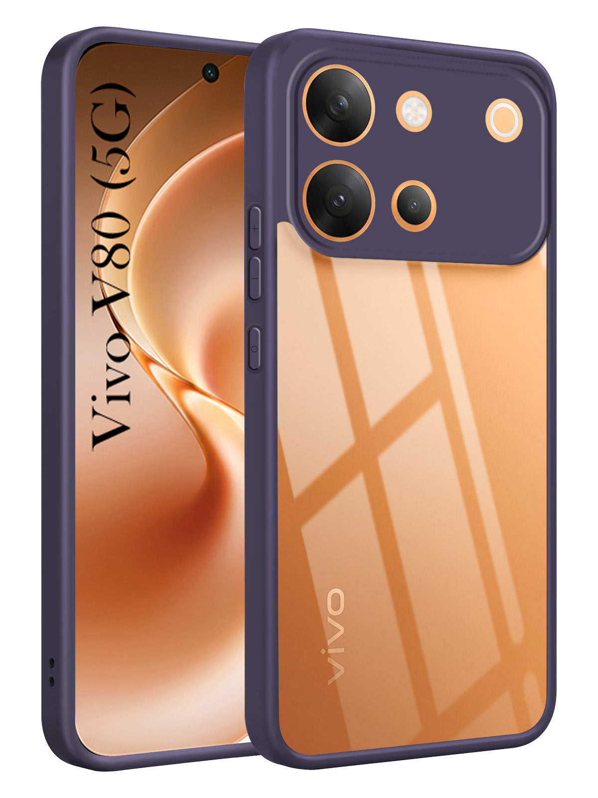 For Vivo V80 5G Back Cover Case Ultra-Hybrid (Lifetime Anti Yellow | Anti Scratch | Crystal Clear Shockproof)