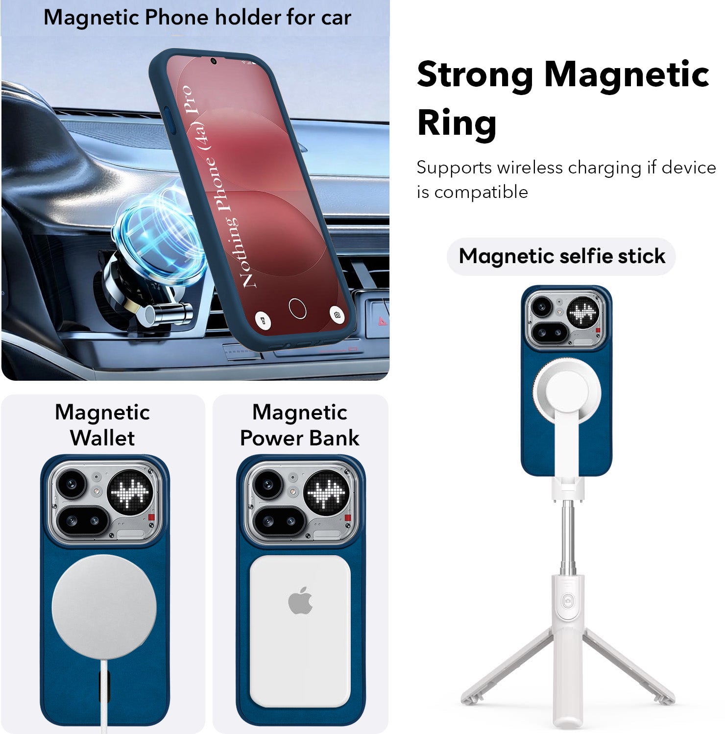 For Nothing Phone 4A Pro 5G Back Cover Case Leather Finish (MagSafe Compatible Wireless Charging | Soft Touch | Camera Bump Protection)