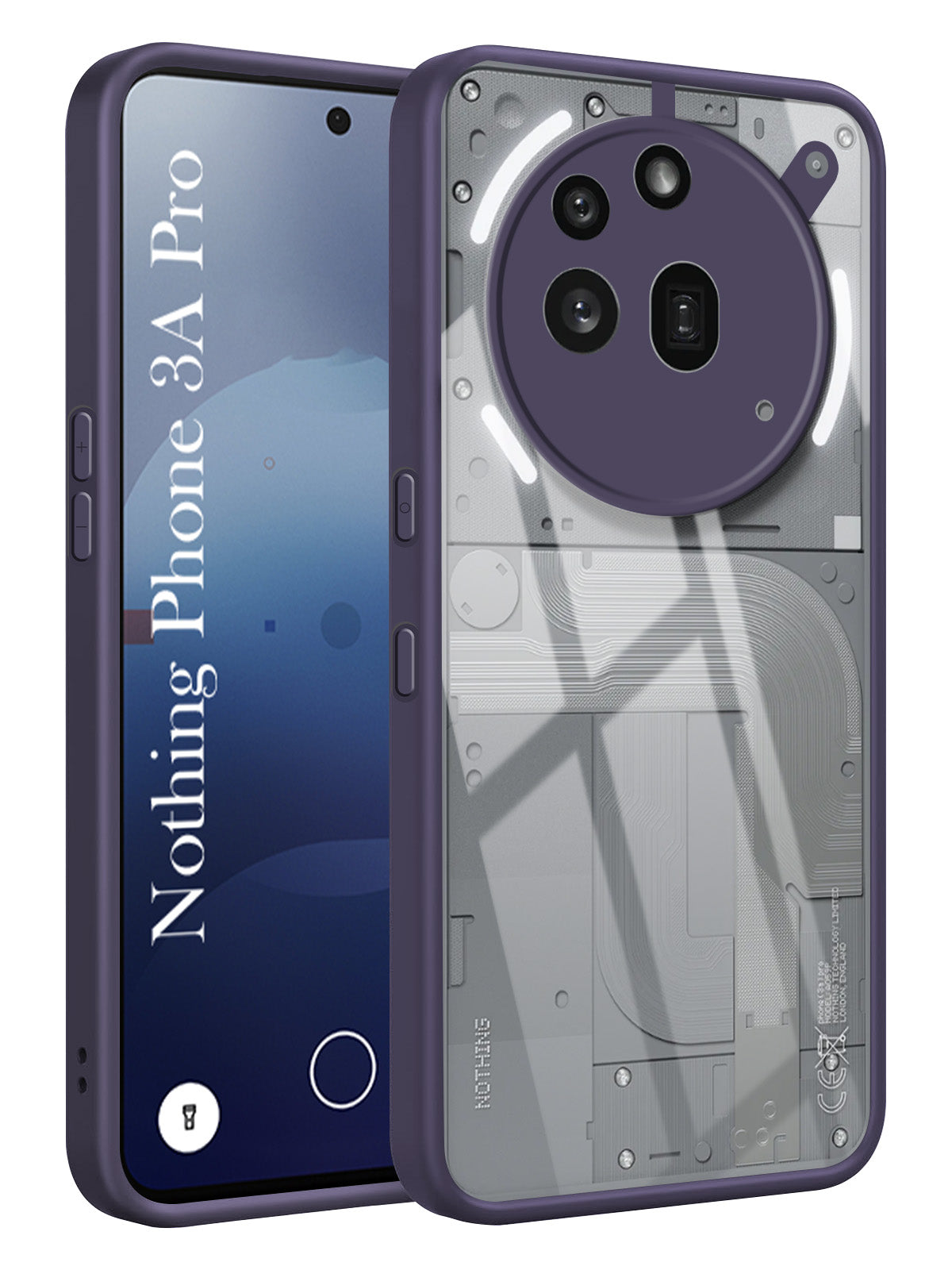 For Nothing Phone 3A Pro 5G Back Cover Case Ultra-Hybrid  (Lifetime Anti Yellow | Anti Scratch | Crystal Clear Shockproof)