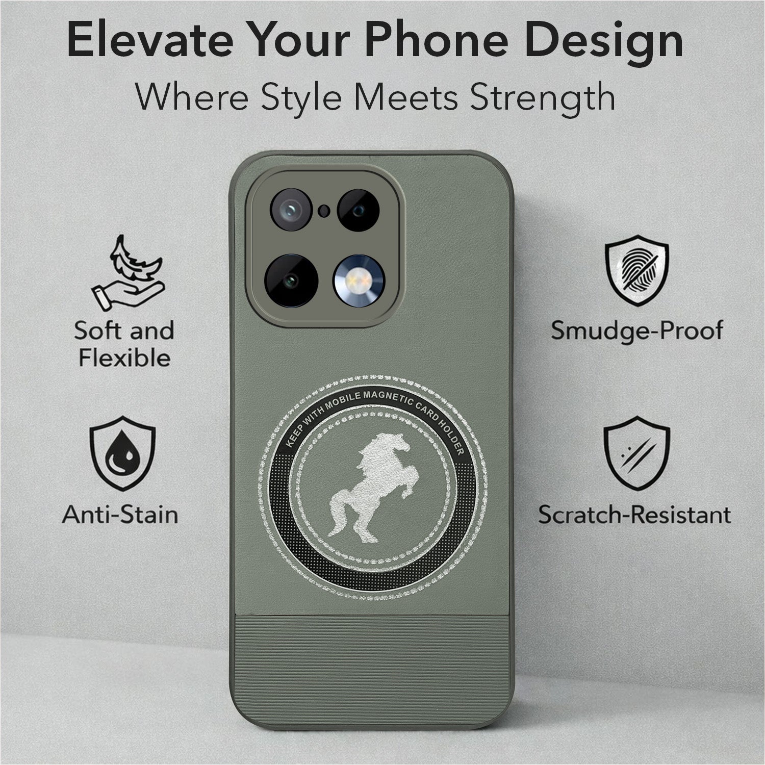 For Realme 16 Pro Back Cover Case PU Leather Finish (Professional Minimalist Texture | MagSafe Compatile | Camera Protection | Sleek Sober Formal)