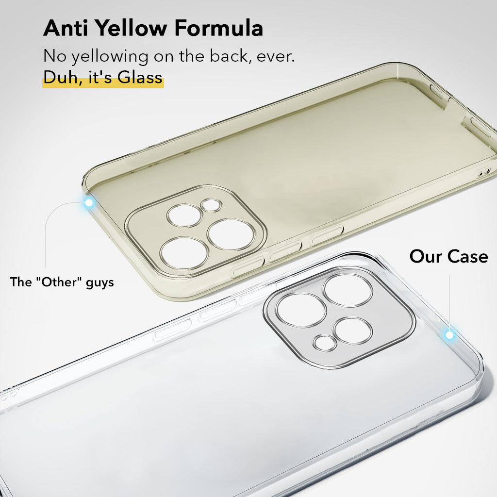 For Oppo Reno15 5G | Oppo Reno 15 5G Back Cover Case Lifetime Anti-Yellow Clear (Sleek Hard Crystal | Shockproof and Camera Protection)