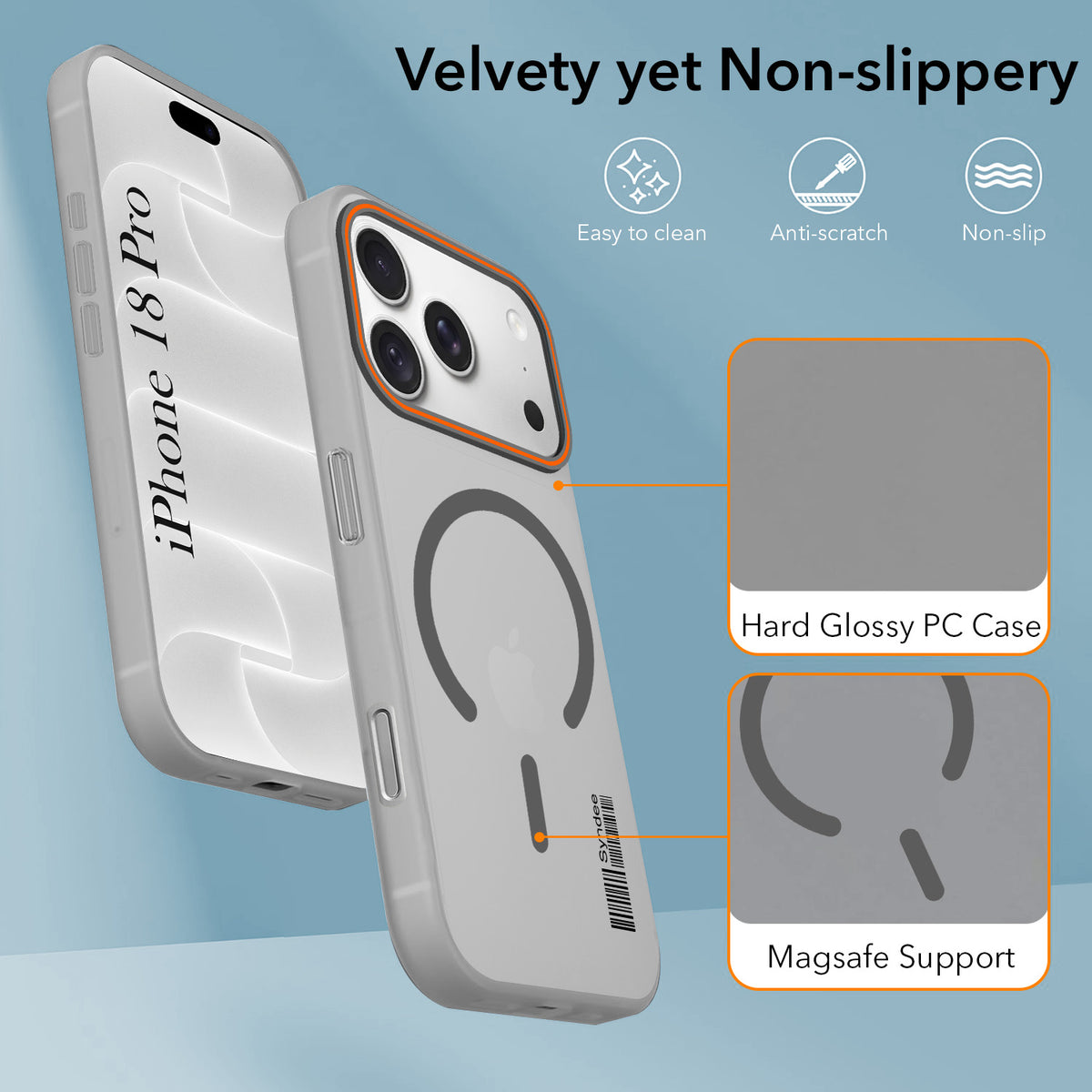 For Apple iPhone 18 Pro Back Cover Case (Soft Touch | Camera Bump Protection | MagSafe Compatible | Matte Finish)