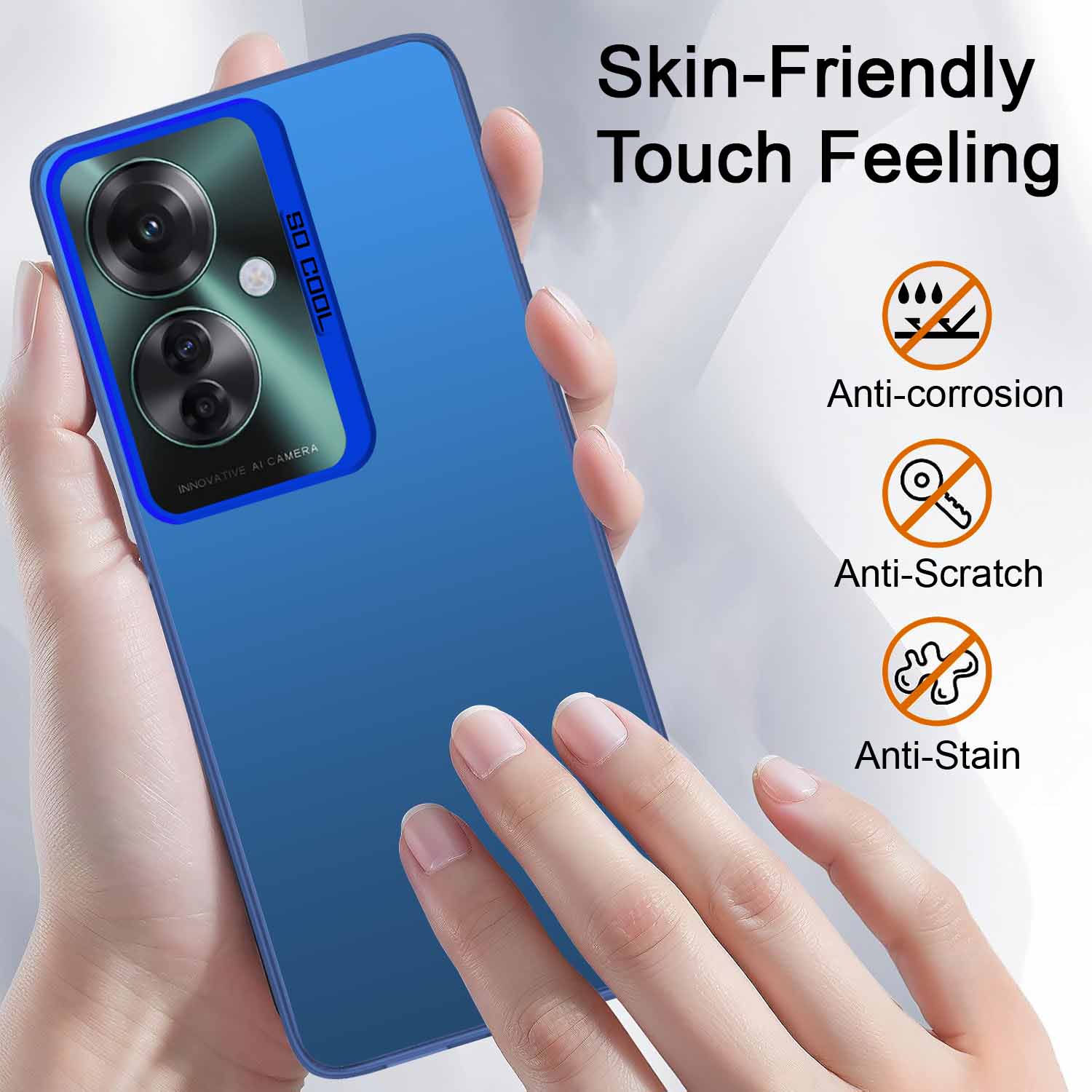 For Oppo Reno11 F 5G | Oppo Reno 11F 5G Hard Back Cover Case (Velvet Touch | Professional Glossy Finish | Camera Protection Bump)