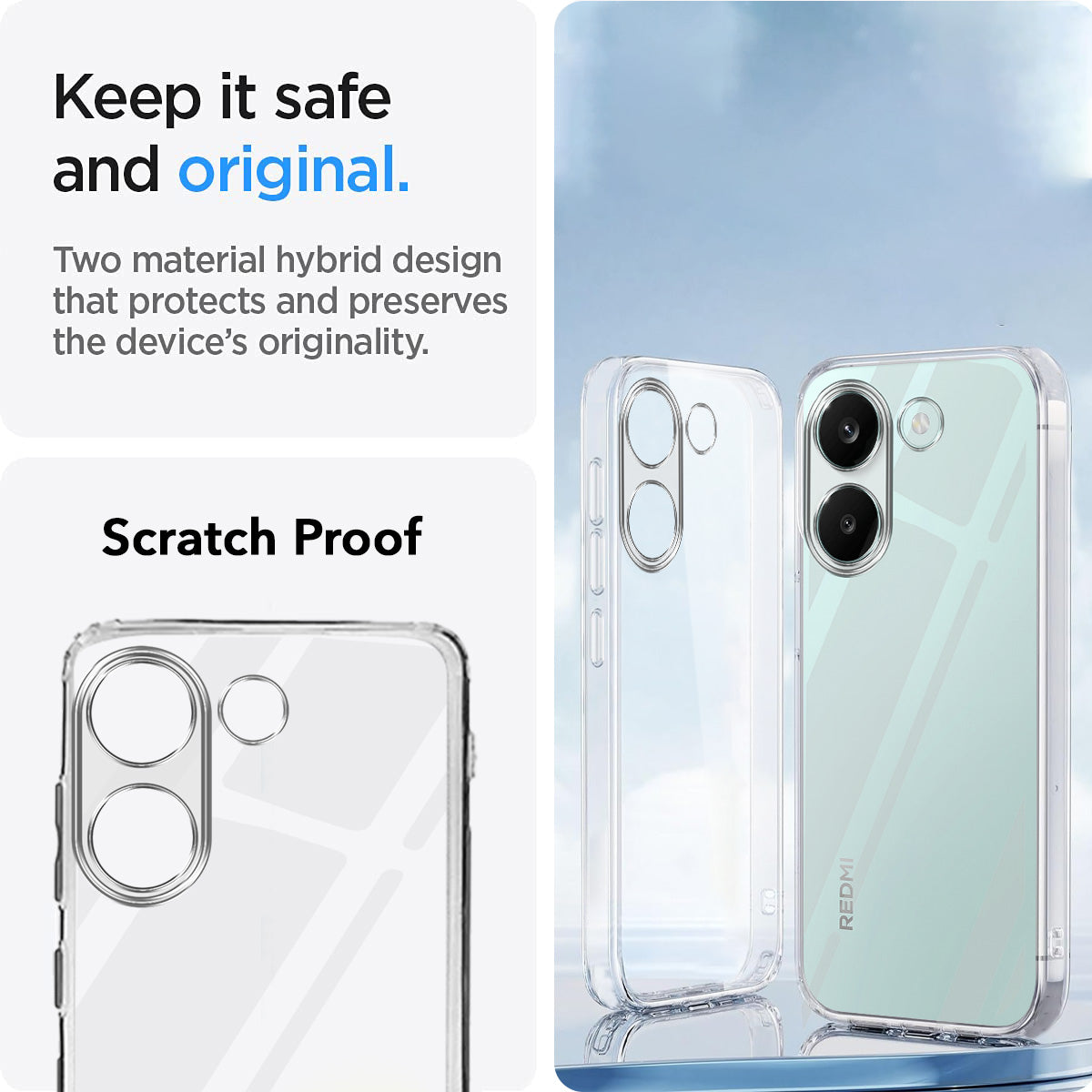 For Redmi Turbo 5 Back Cover Case Silicone (Clear Shockproof Case with Camera Protection | Soft and Flexible | Transparent)