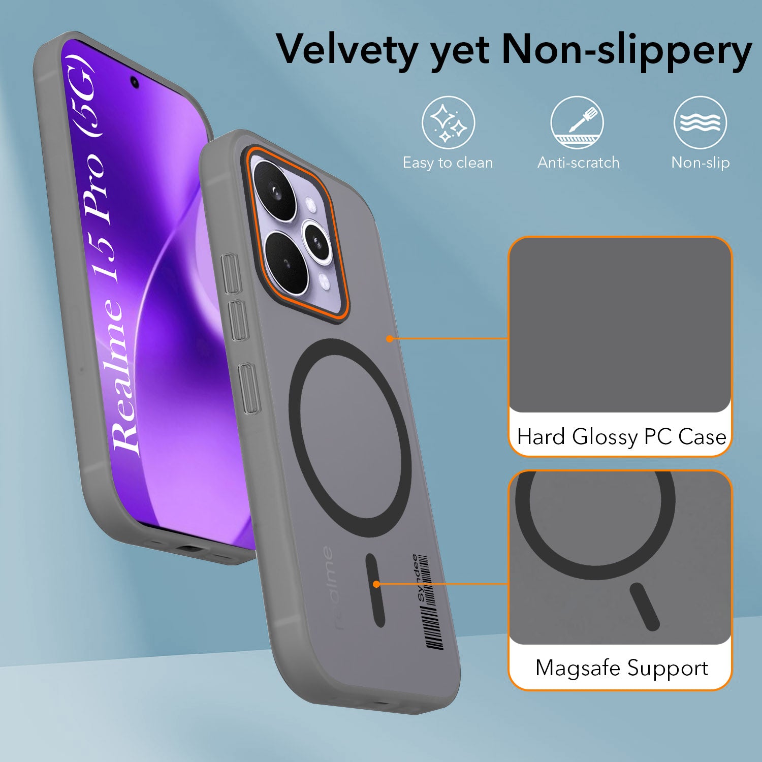 For Realme 15 Pro Back Cover Case (Soft Touch | Camera Bump Protection | MagSafe Compatible | Matte Finish)