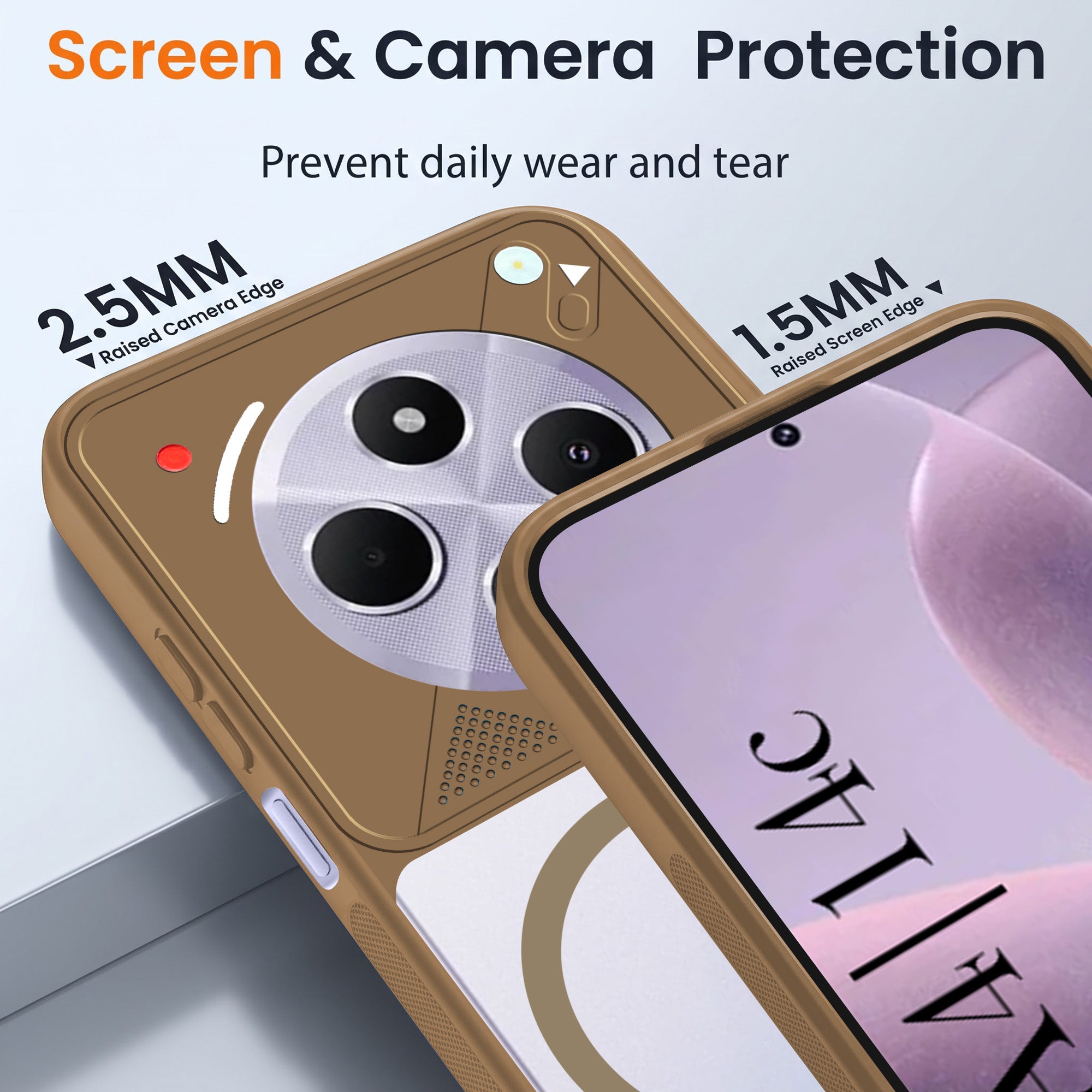 For Redmi A4 5G | Xiaomi Redmi 14C Back Cover Case Lifetime Anti-Yellow Clear (Camera Protection | Side Grip | Wireless MagSafe Compatible)