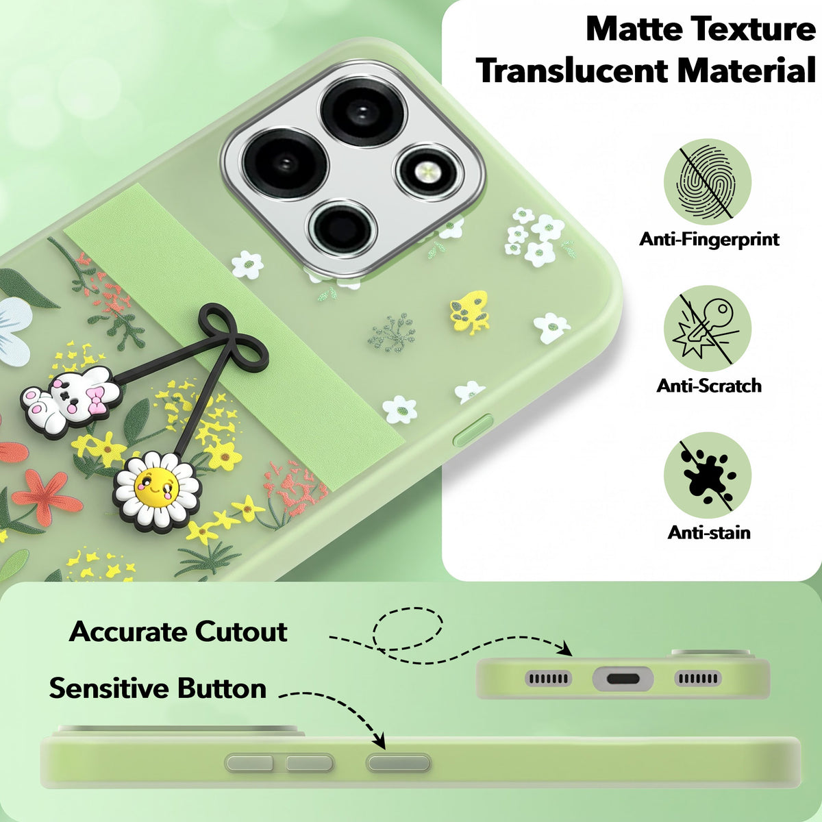 For OnePlus Nord 6 Back Cover Case (3D Cute Cartoons | Hard Back Side Soft | Matte Premium Finish | HD Printing)