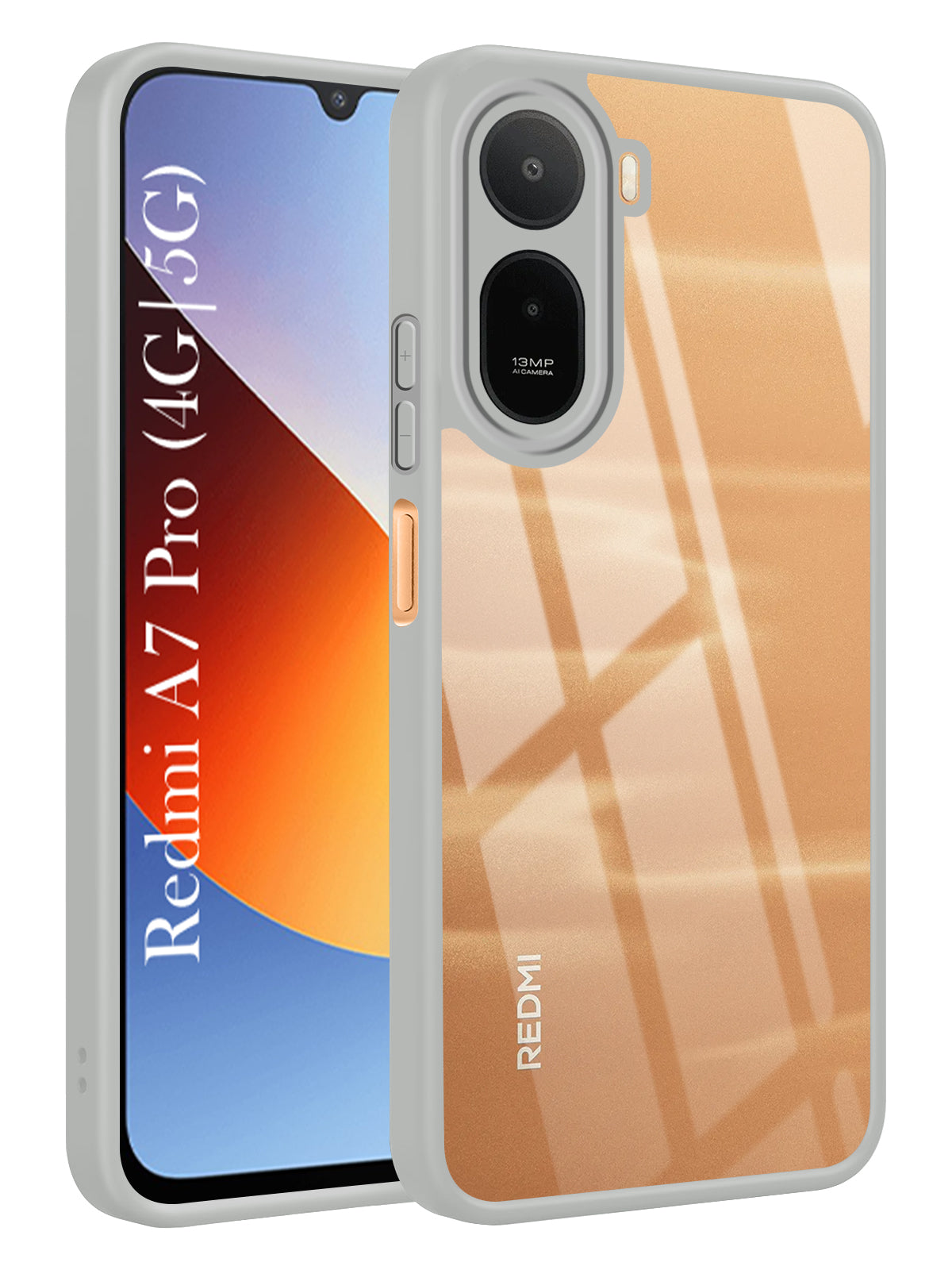 For Redmi A7 Pro 5G Back Cover Case Ultra-Hybrid (Lifetime Anti Yellow | Anti Scratch | Crystal Clear Shockproof)