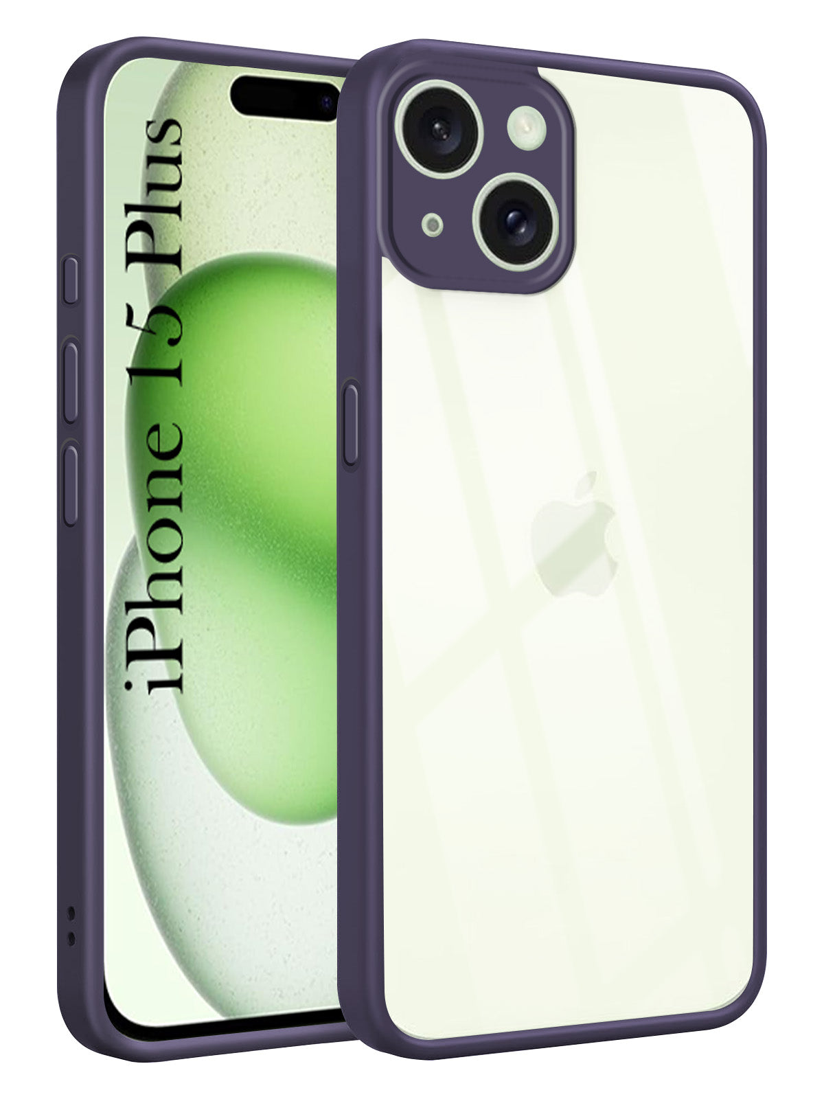 For Apple iPhone 15 Plus Back Cover Case Ultra-Hybrid (Lifetime Anti Yellow | Anti Scratch | Crystal Clear Shockproof)