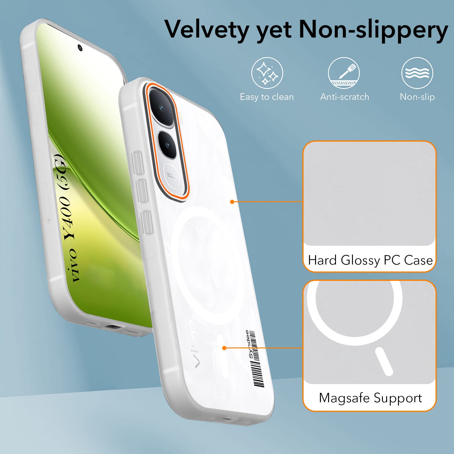 For Vivo Y400 Back Cover Case (Soft Touch | Camera Bump Protection | MagSafe Compatible | Matte Finish)
