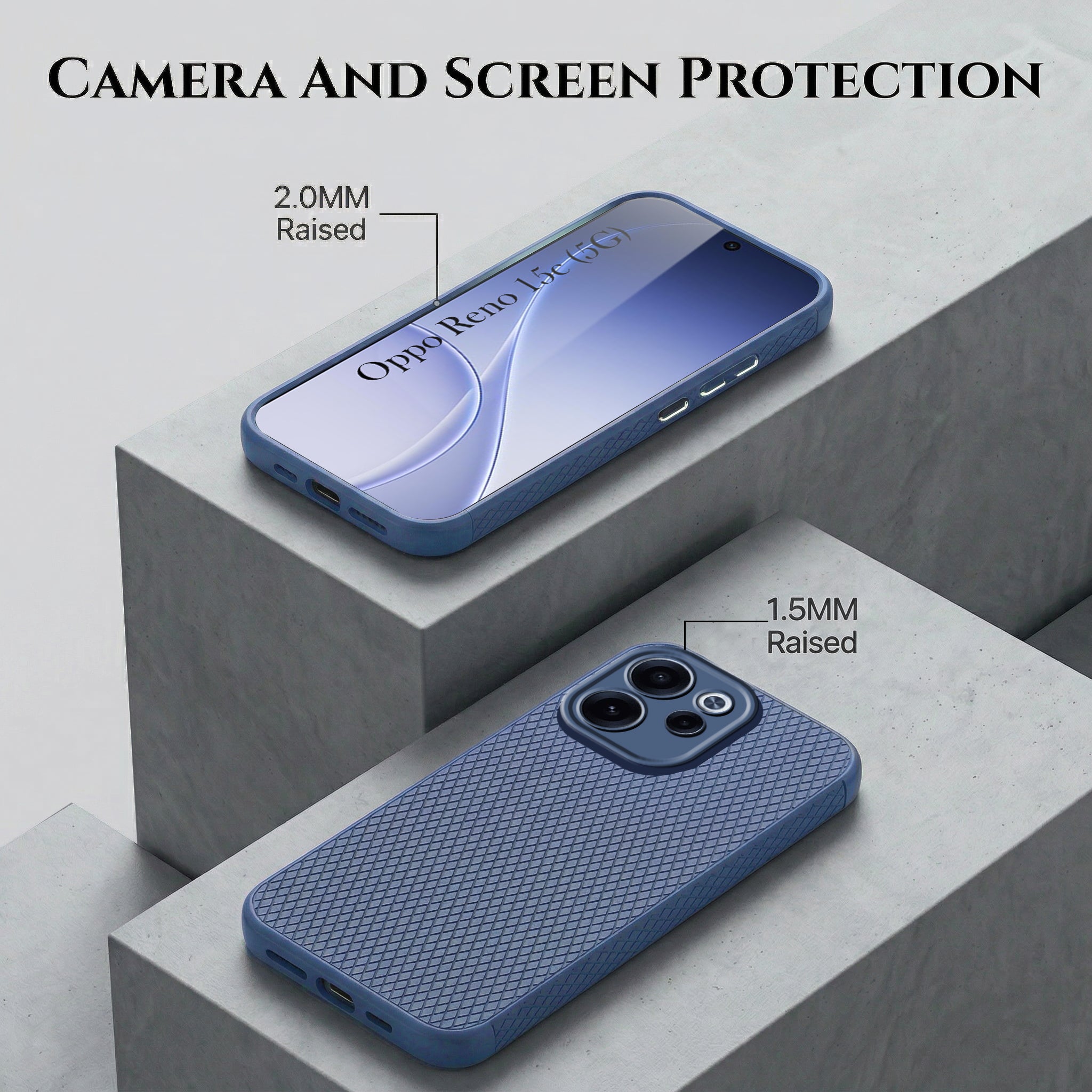 For Oppo Reno 15c Combo with Back Cover and 9H Tempered Glass (Liquid Silicone | Camera Protection | Oleophobic Coating Screen Glass)