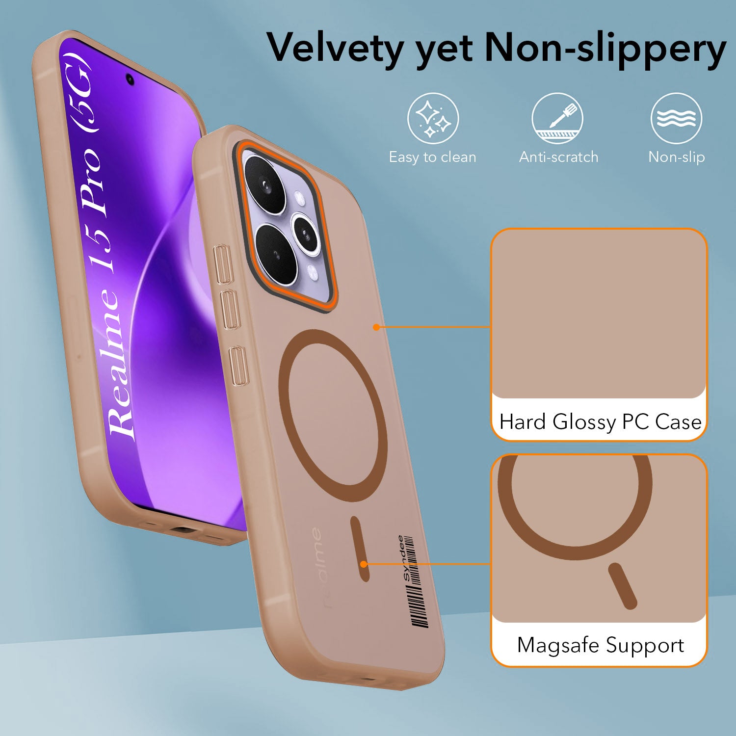 For Realme 15 Pro Back Cover Case (Soft Touch | Camera Bump Protection | MagSafe Compatible | Matte Finish)