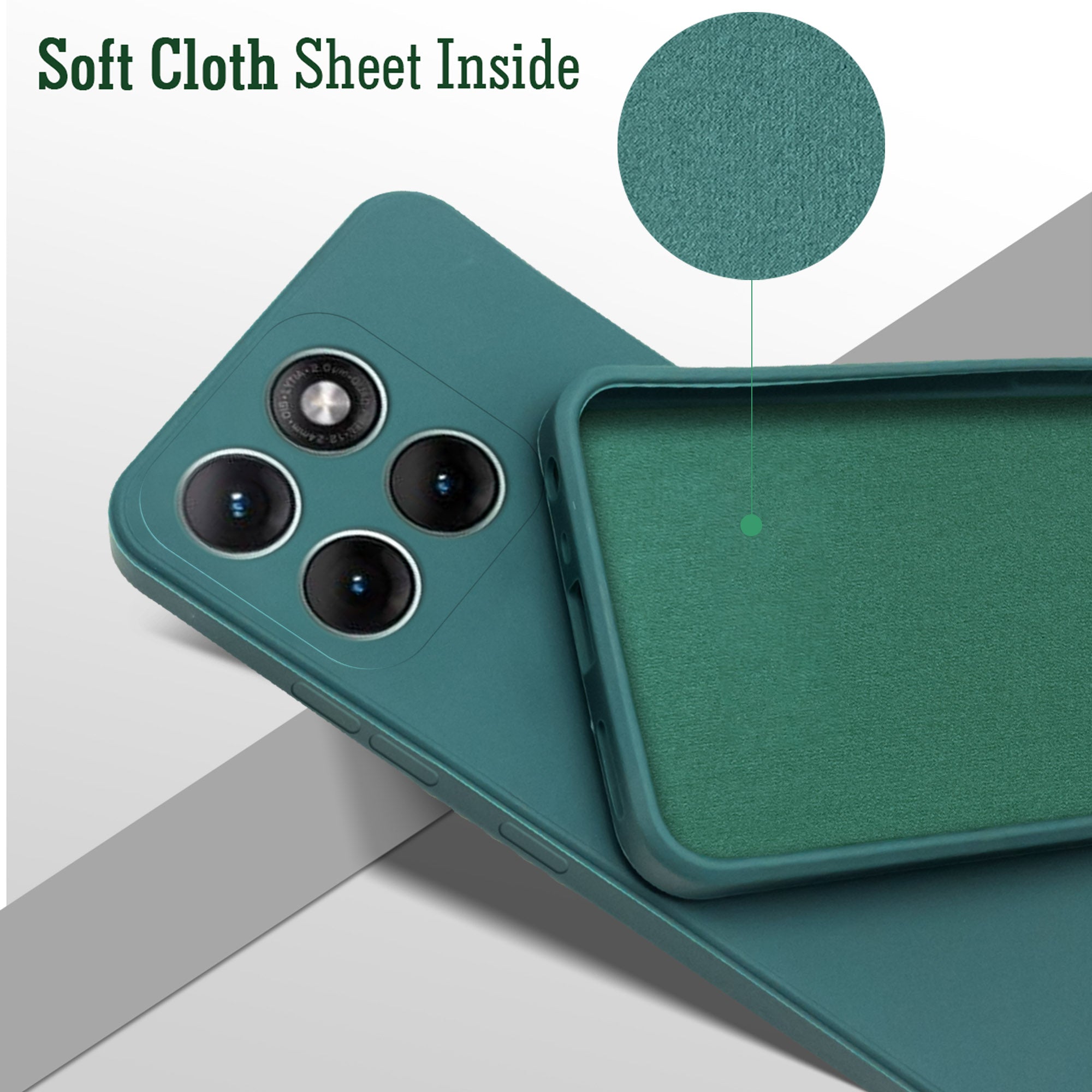 For Motorola Moto Edge 70 Fusion Back Cover Case (Matte Finish Silicone with Inside Fiber cloth)