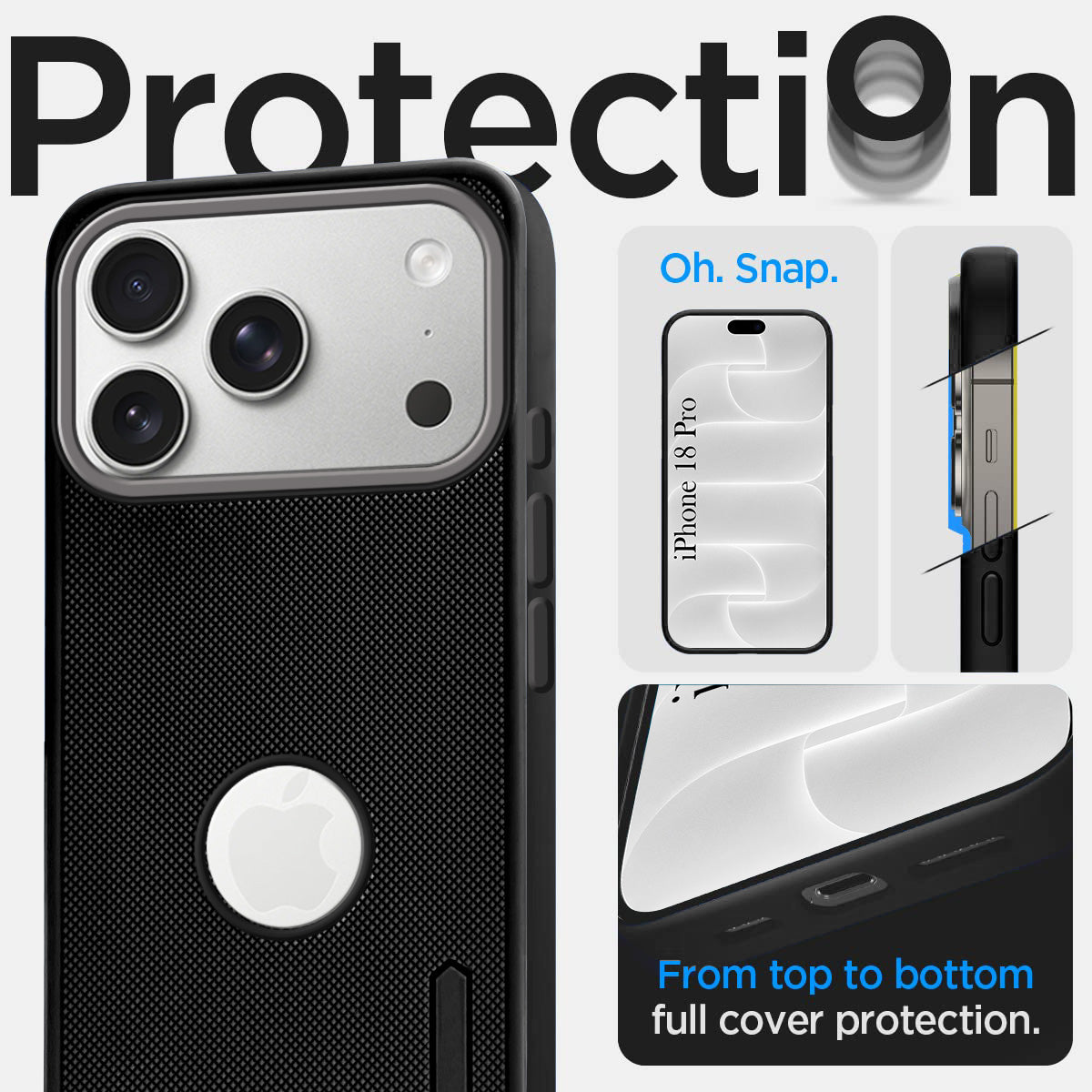 For Apple iPhone 18 Pro Back Cover Case Rubberised (Textured Grip Design| Micro-Fiber Cloth Inside | Slim and Light Weight | Soft Touch and Feel)