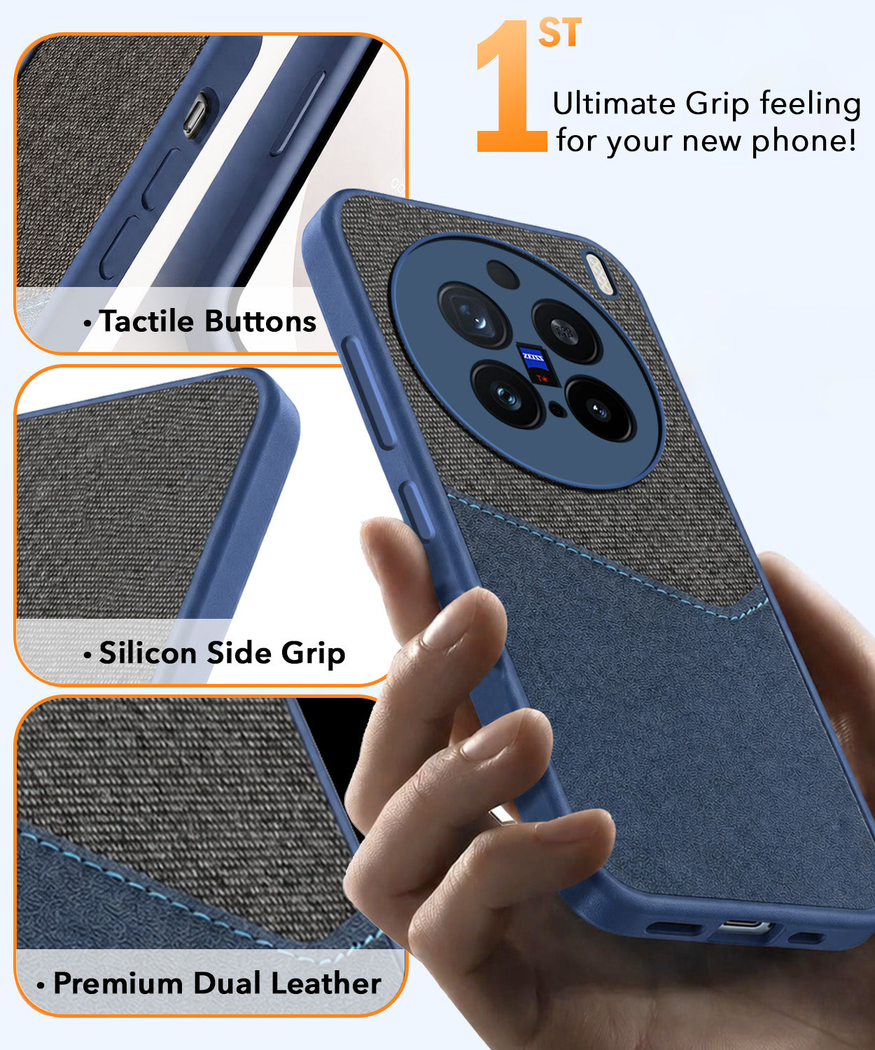For Vivo X200 Pro Back Cover Case (Dual PU Leather Stitch | Professional Minimalist | Soft and Flexible)