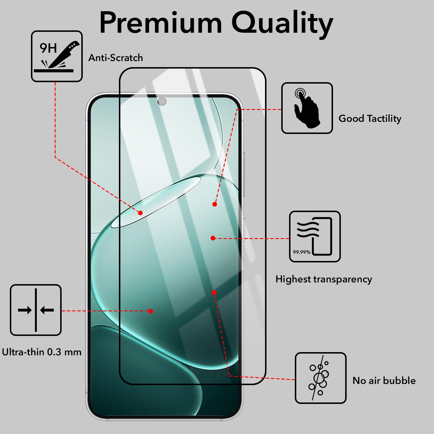 (Pack of 2) Tempered Glass For Oppo A6 Pro Military-Grade Gorilla Screen Protector With Installation Kit | Shatterproof, Full Coverage, HD Clear, Scratch Resistant