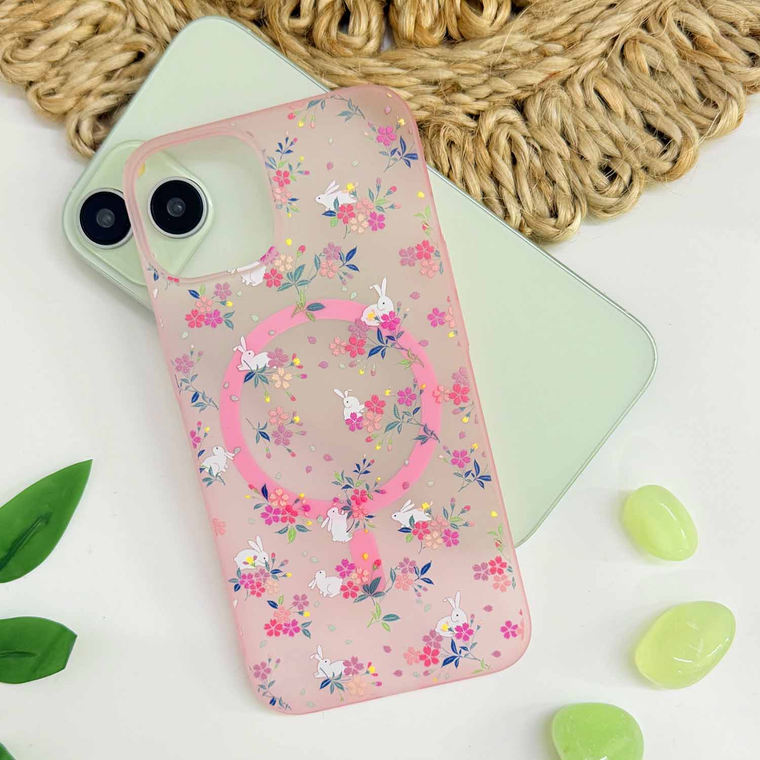 For OnePlus 13R Back Cover Case (Cute Floral Design | Flower Print for Girls | MagSafe Compatible Wireless Charging)